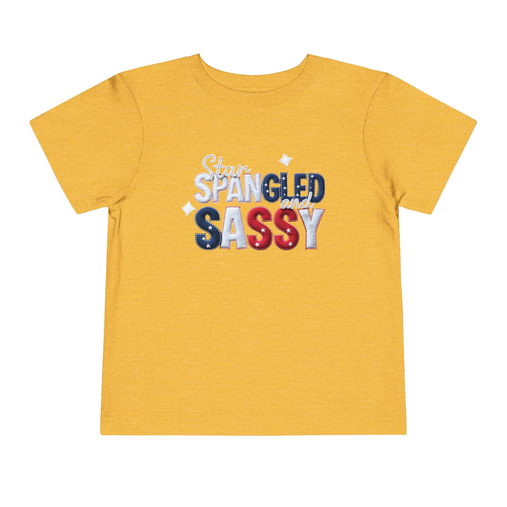 Toddler Tee - "Stay Spangled Sassy" Patriotic Bow 4th of July Shirt