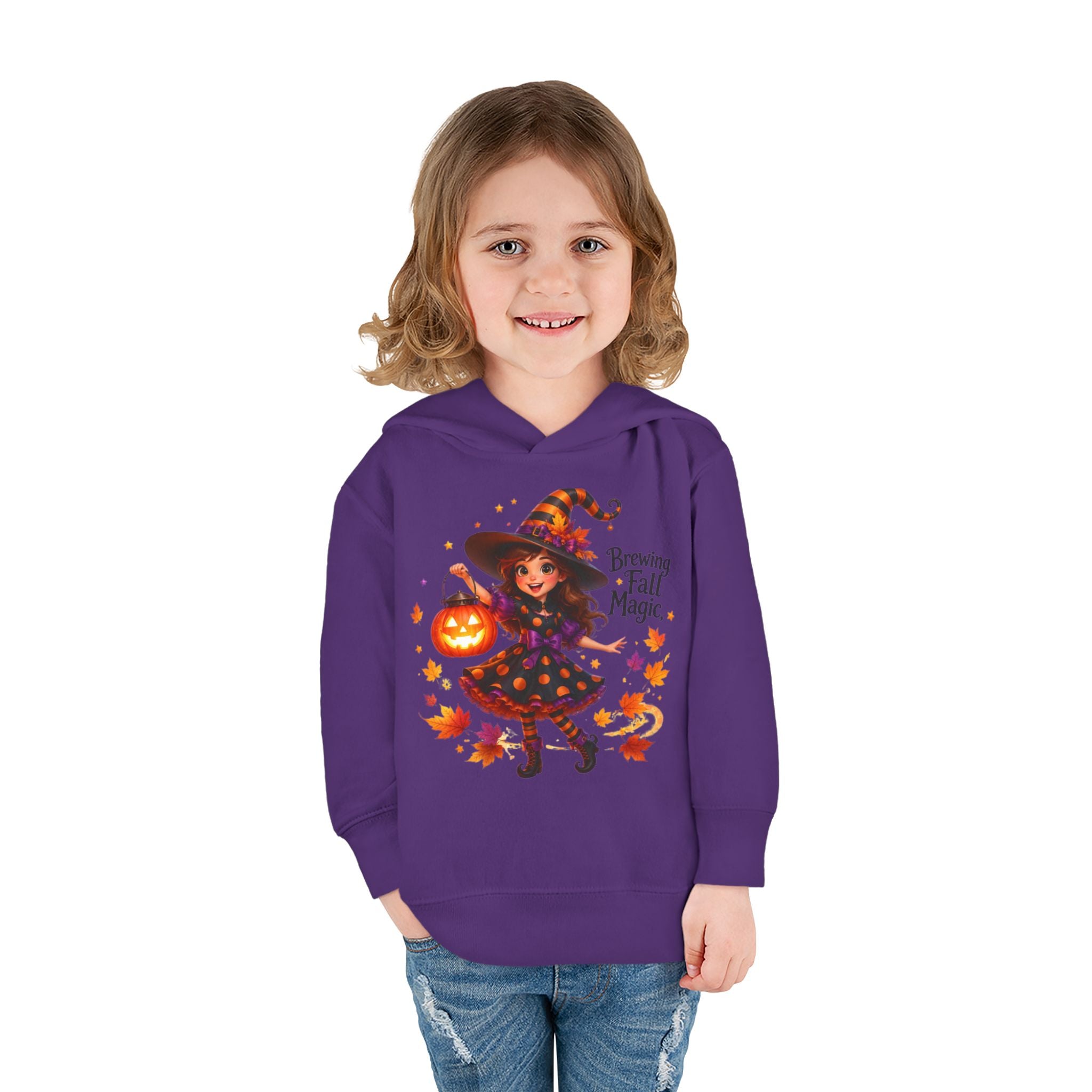 Toddler Hoodie — "Brewing Fall Magic" Halloween Witch Pullover