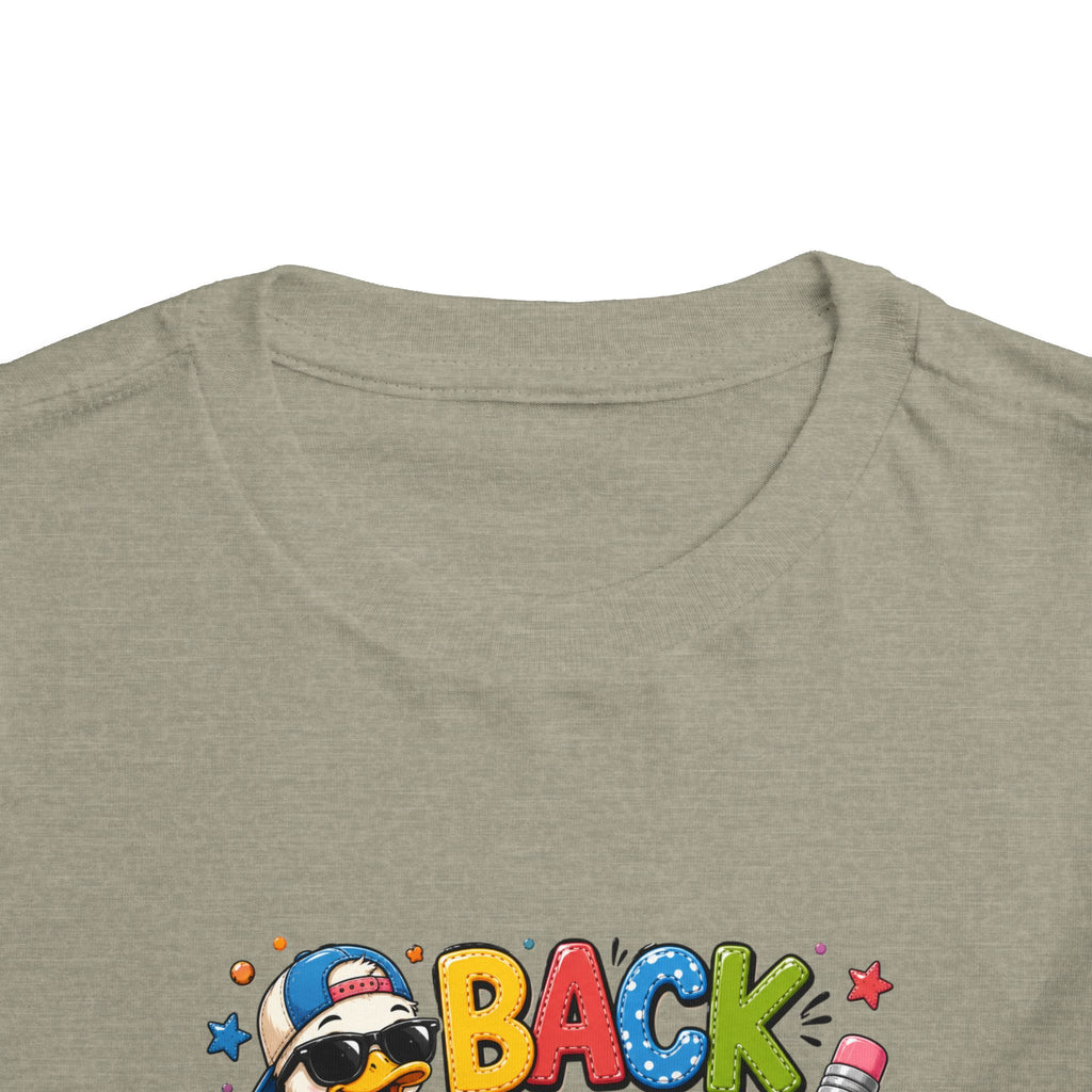 Back to School Toddler Tee — Cute Penguin School Bus Design