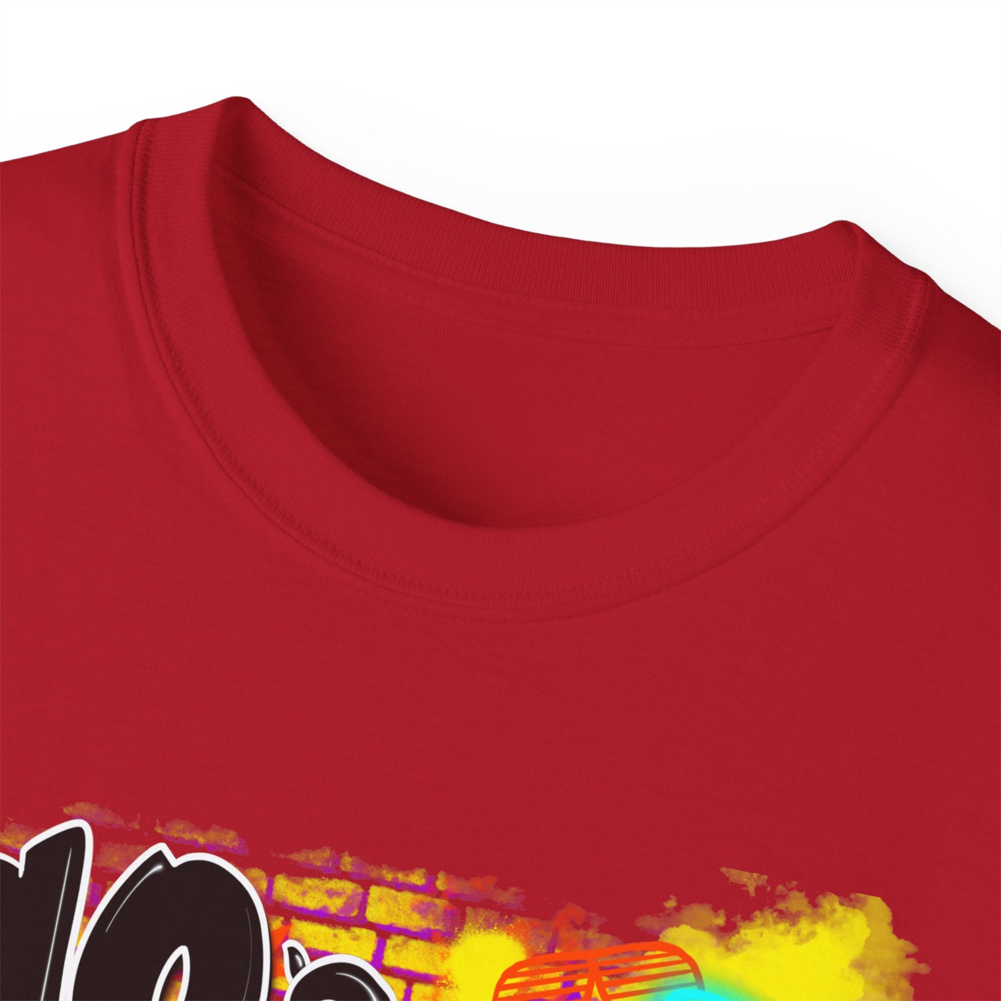 90s Made 00s Raised T-Shirt — Neon Retro Boombox Graphic Tee