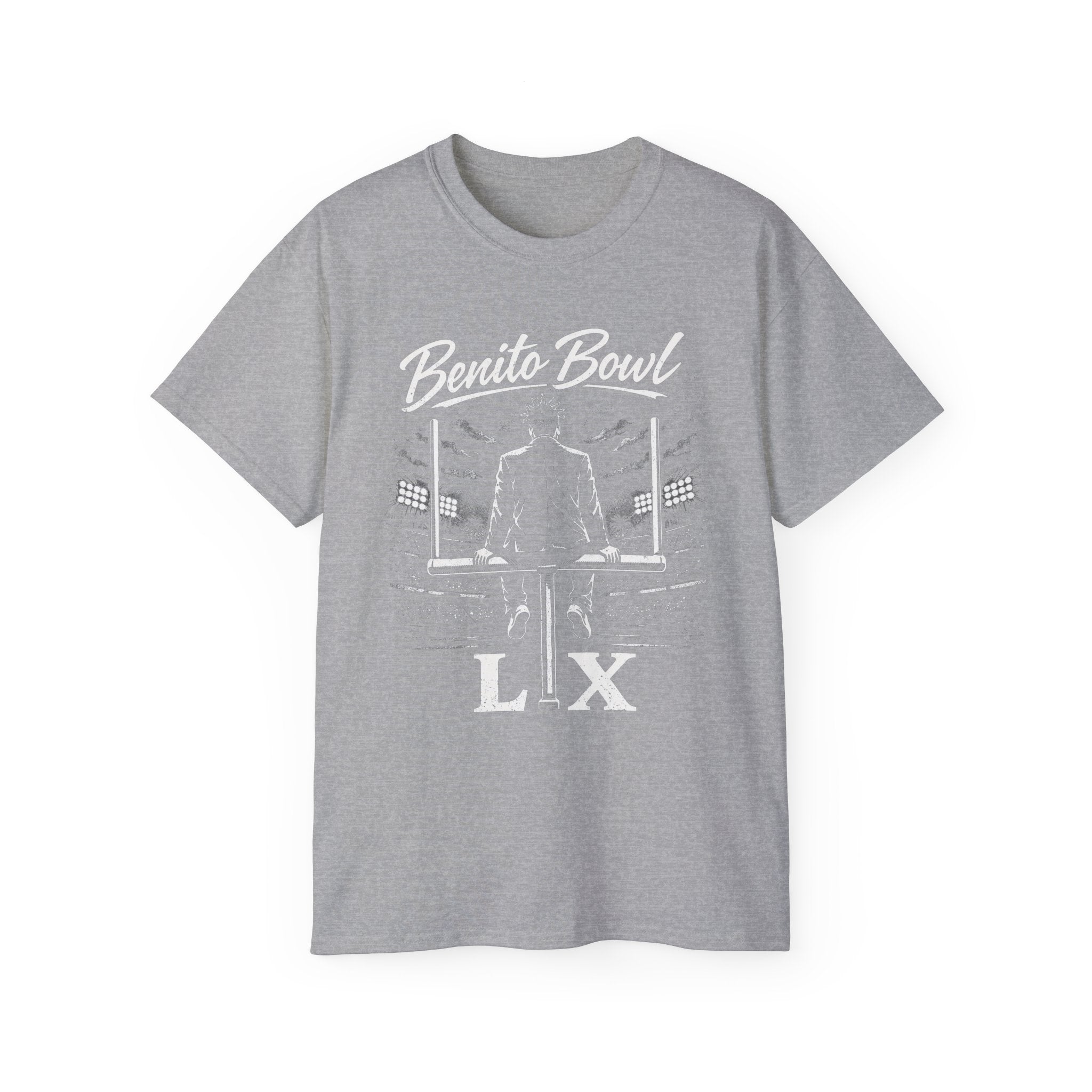 Benito Bowl LX Football T-Shirt — Vintage Stadium Coach Graphic Tee