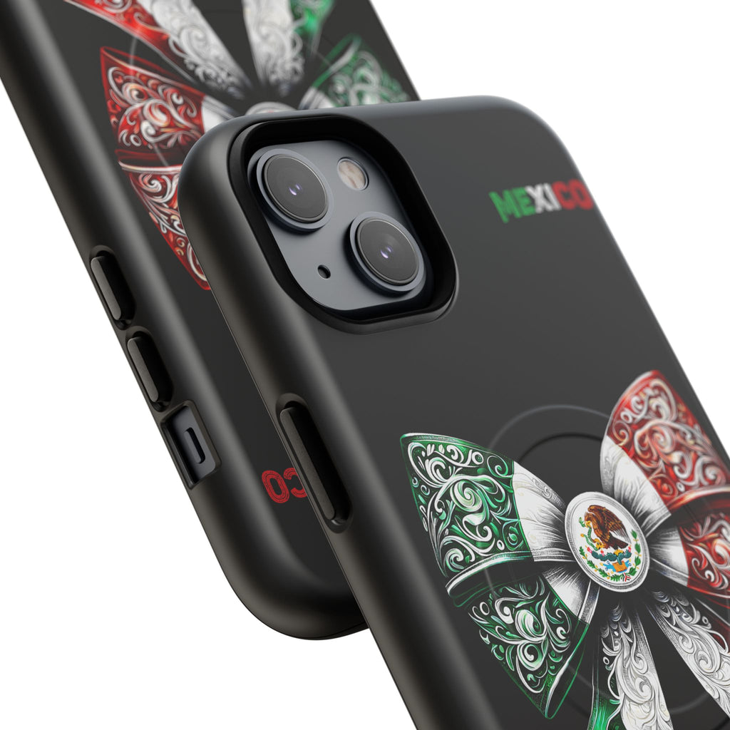 Mexican Flag Bow Tough Magnetic Phone Case — Patriotic Mexico iPhone Cover