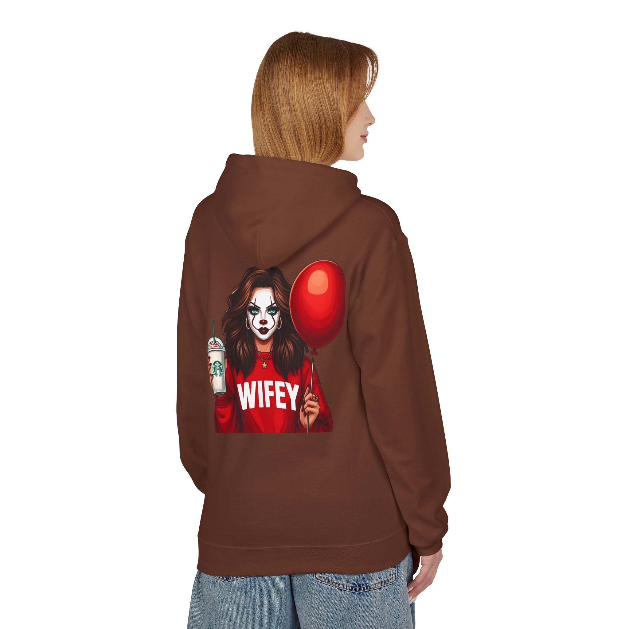 Horror Clown Girl Hoodie – Dark Balloon Graphic Pullover
