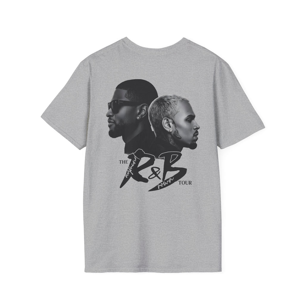 R&B Minimalist Logo T-Shirt — Retro Script Chest Print