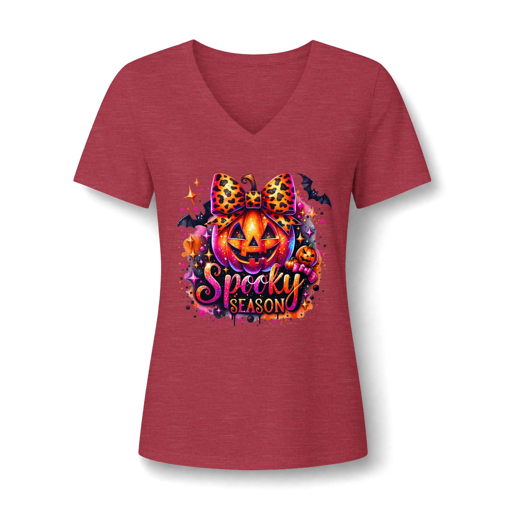 Spooky Season Pumpkin V-Neck Tee