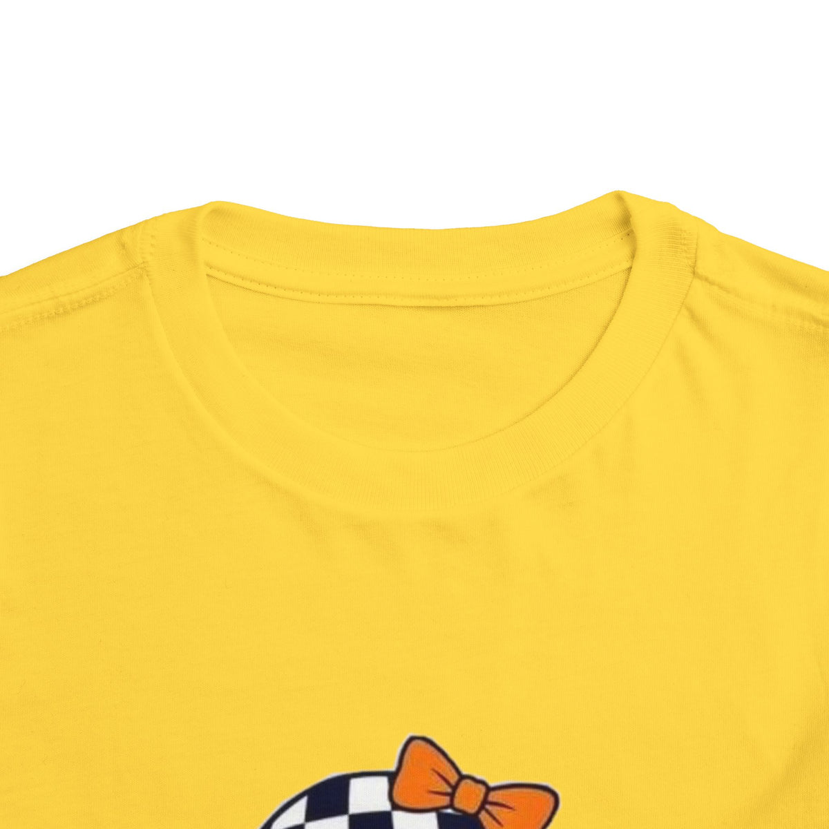 Checkerboard Ghost Toddler Tee — Cute Halloween Bubblegum Design