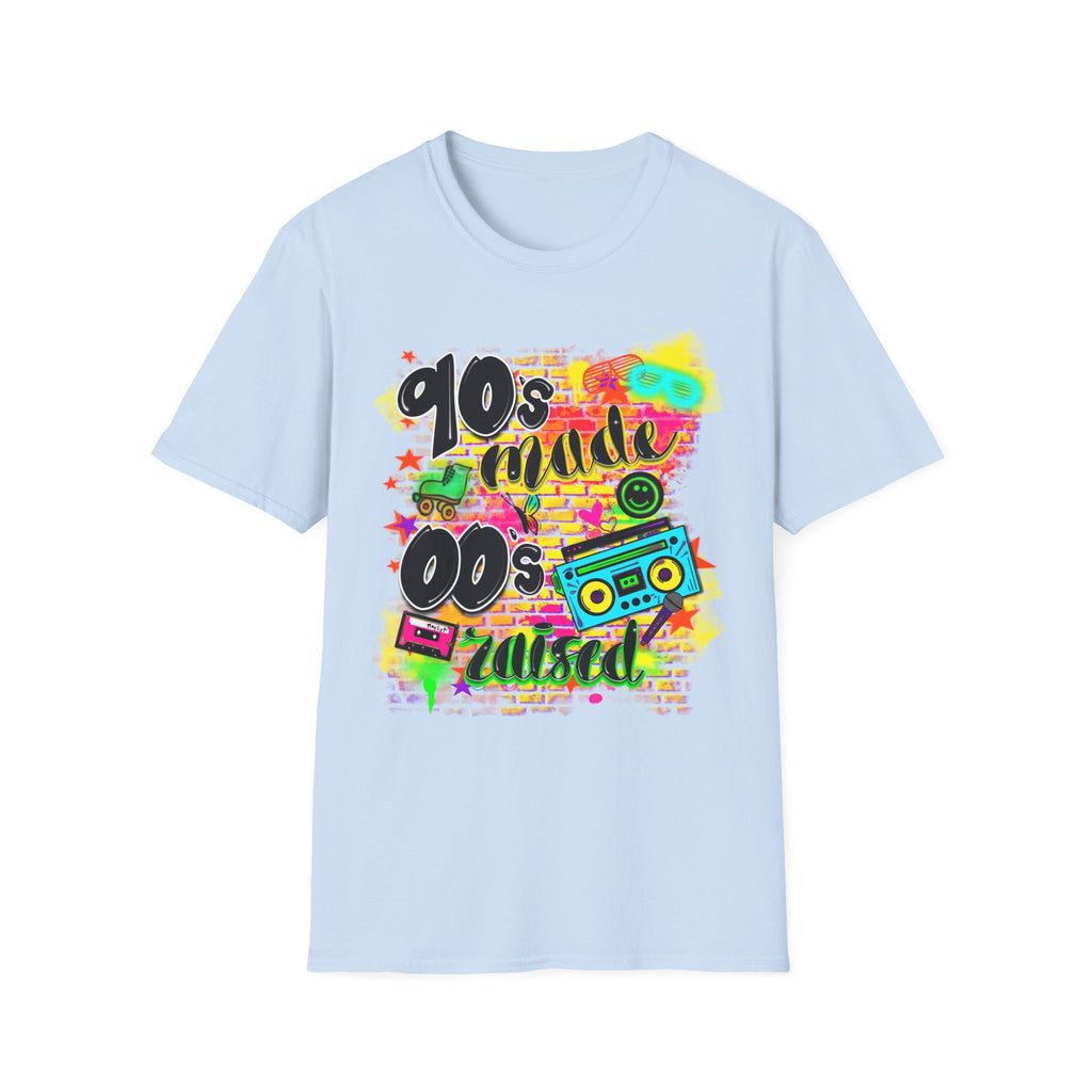 90s Vibes T-Shirt — '90s Made, 00s Raised' Retro Graffiti Tee
