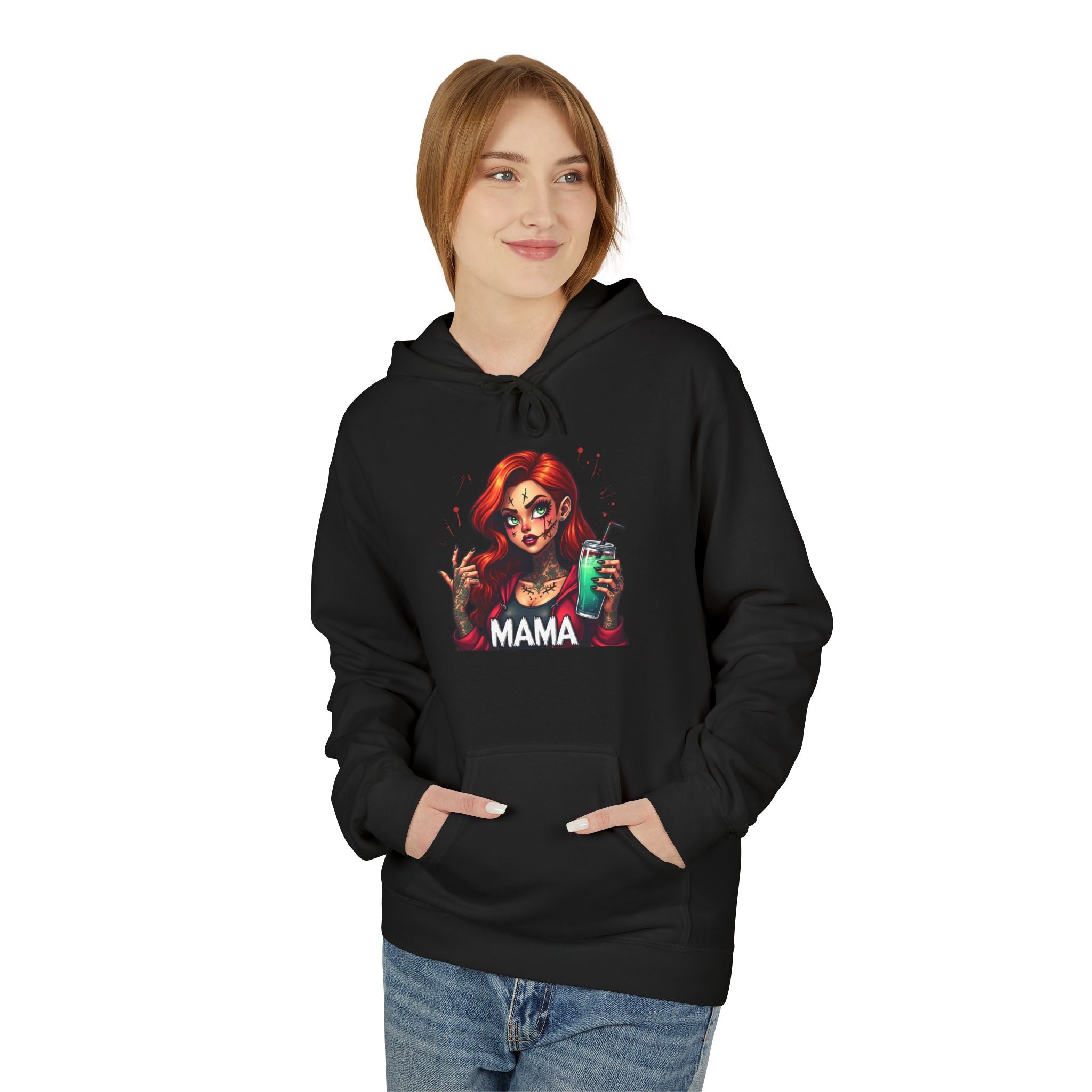 Mama Witch Hoodie — Spooky Retro Mom Graphic Pullover