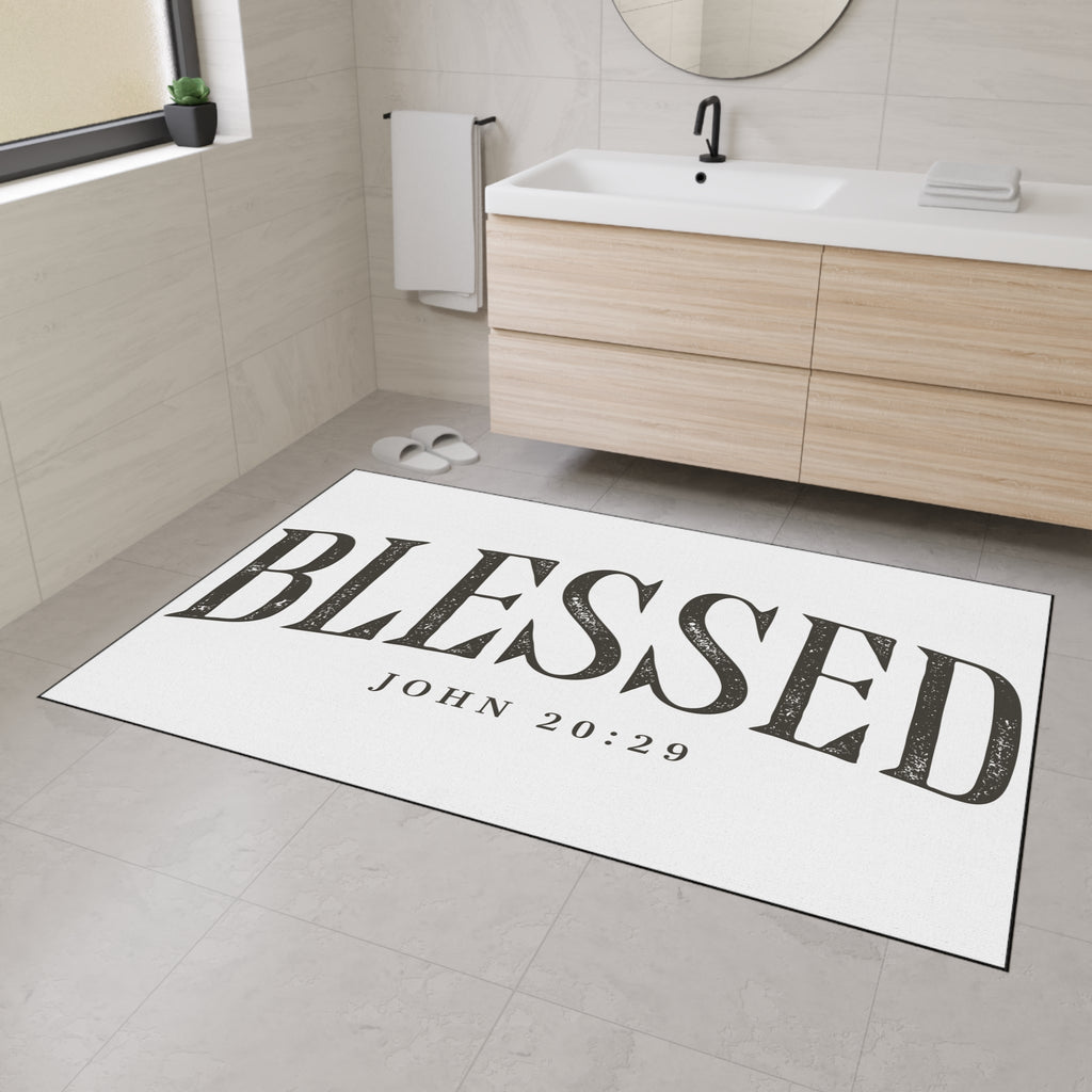 Blessed John 20:29 Floor Mat — Heavy Duty Welcome Mat