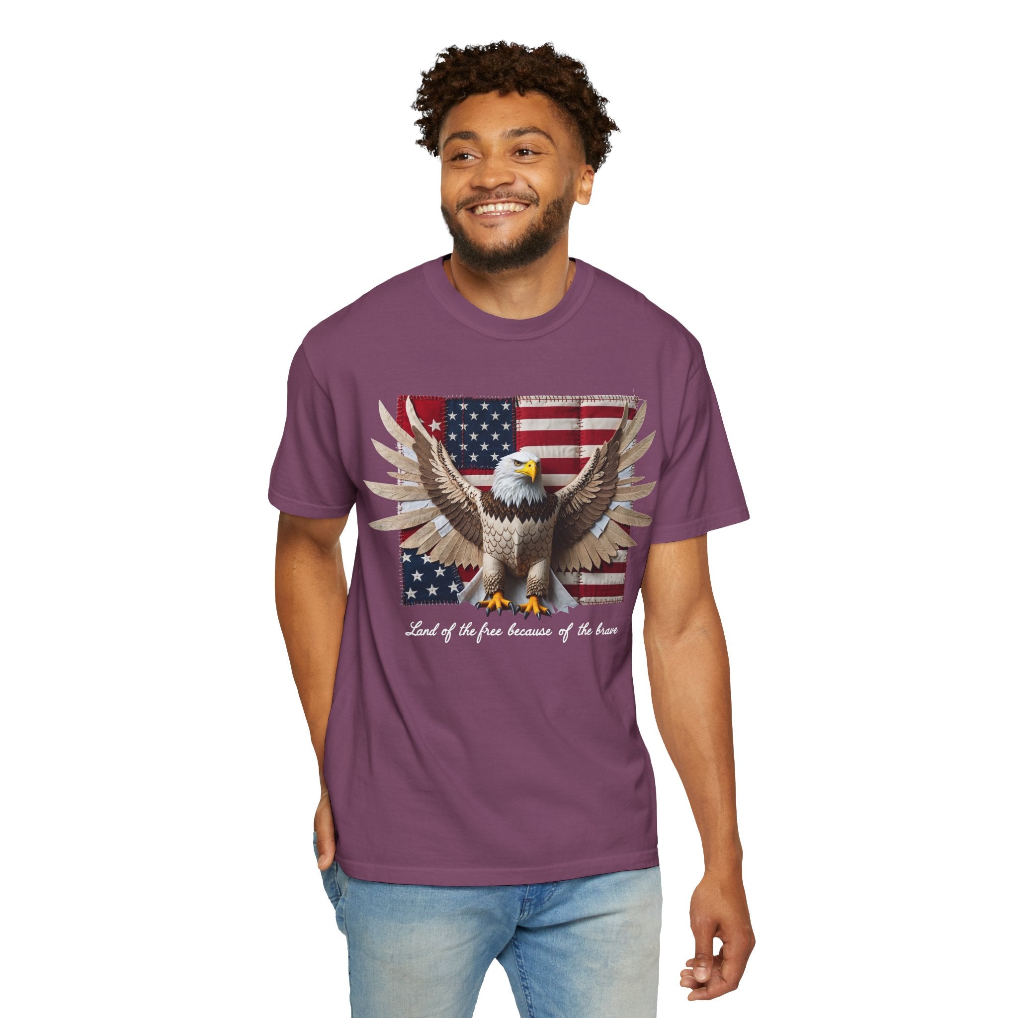 American Eagle Flag T-Shirt – Patriotic Bald Eagle Graphic Tee