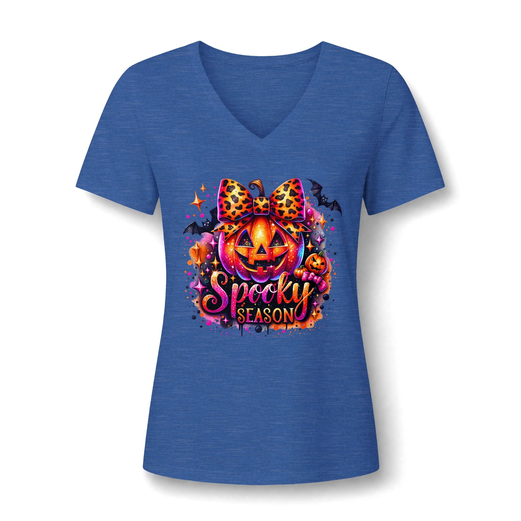 Spooky Season Pumpkin V-Neck Tee