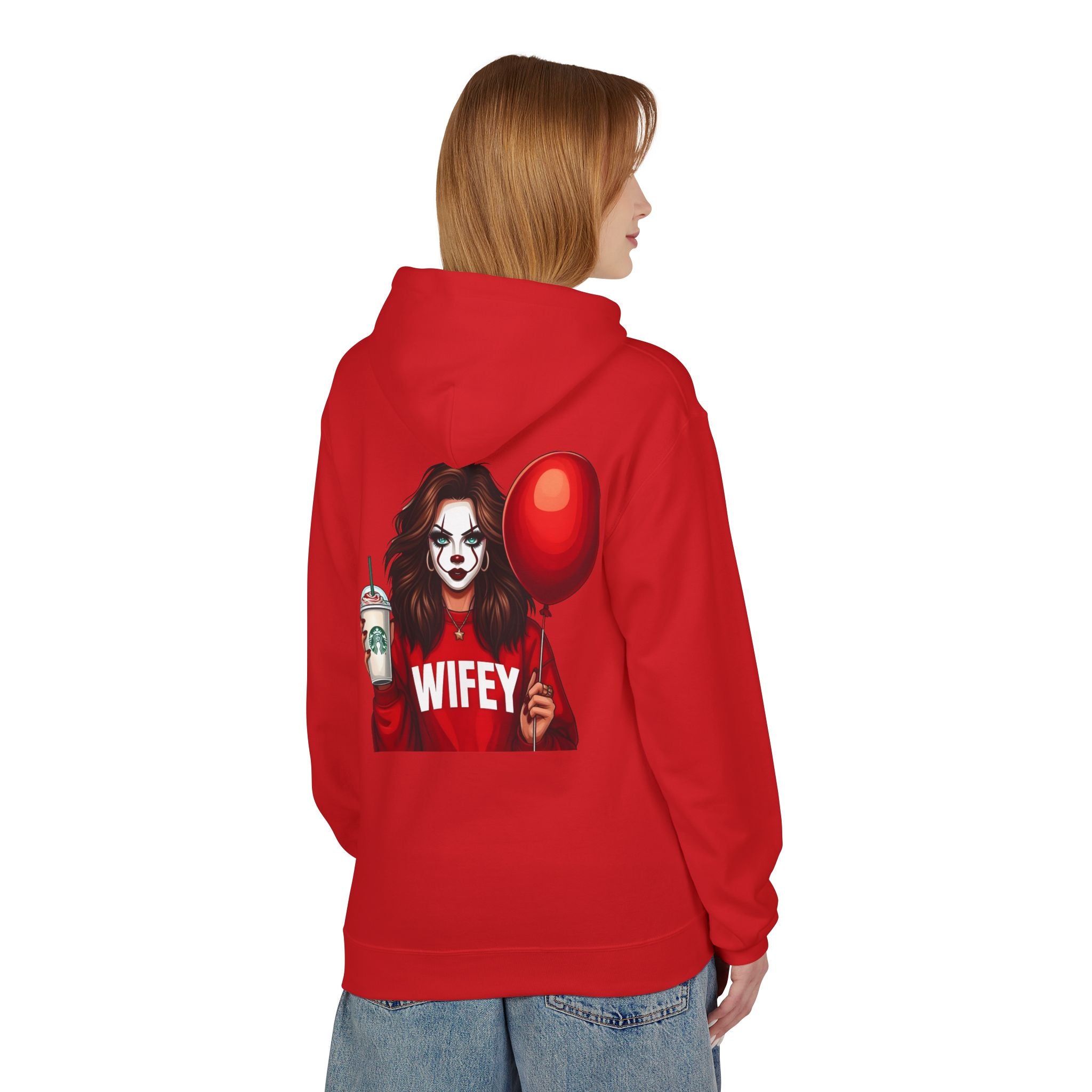 Horror Clown Girl Hoodie – Dark Balloon Graphic Pullover