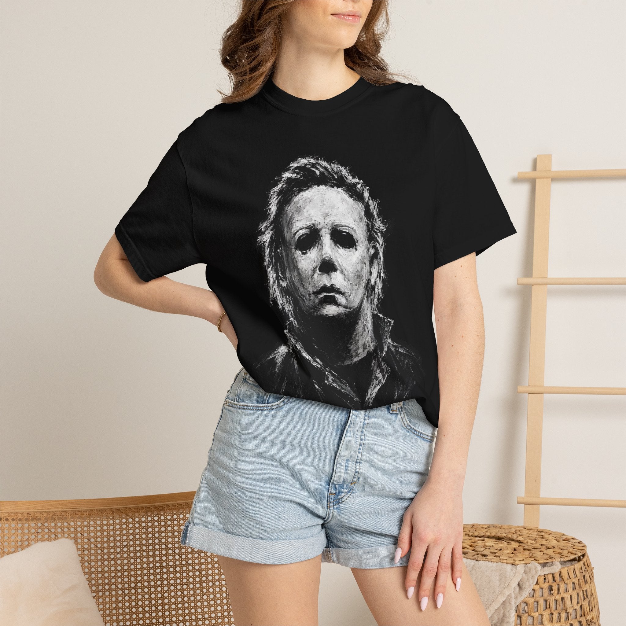 Portrait T-Shirt — Horror Movie Mask Tee