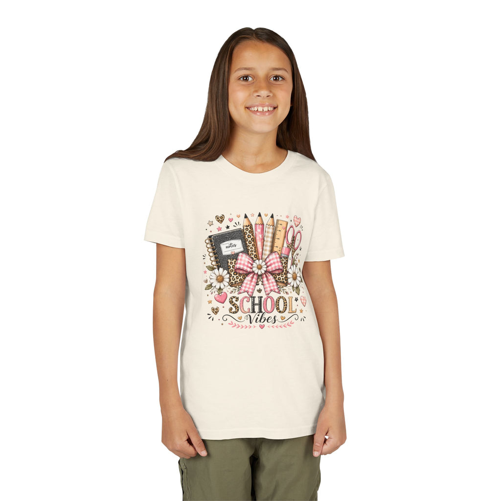 Youth Tee — "School Vibes" Back-to-School Graphic