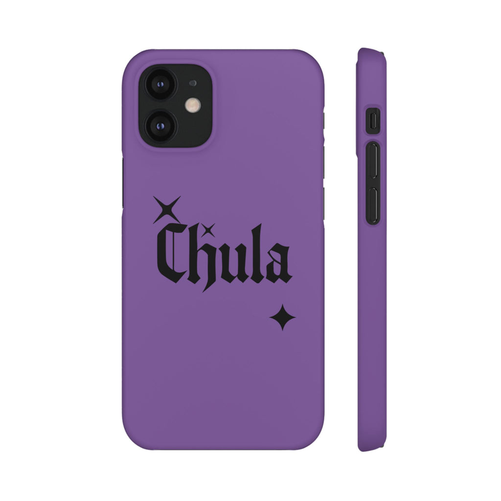 Chula Gothic Script Phone Case | Purple Snap Case