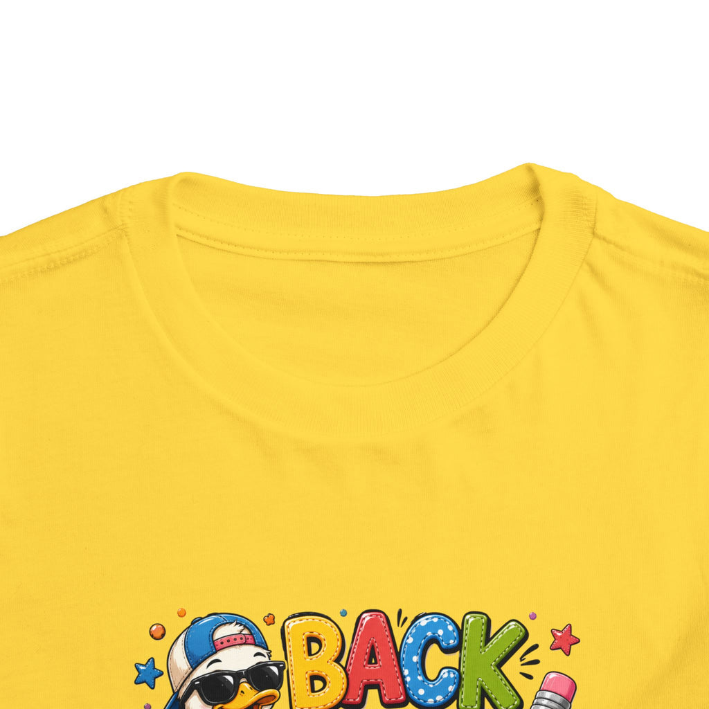 Back to School Toddler Tee — Cute Penguin School Bus Design