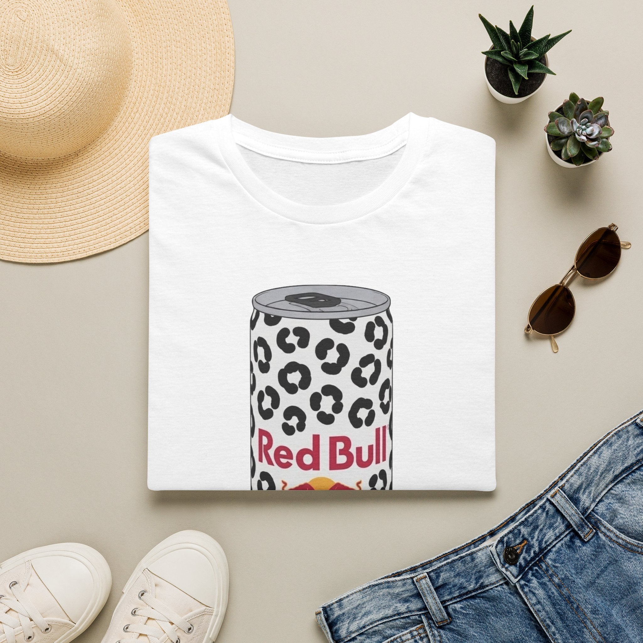 Red Bull Leopard Can T‑Shirt — Retro Energy Drink Graphic Tee
