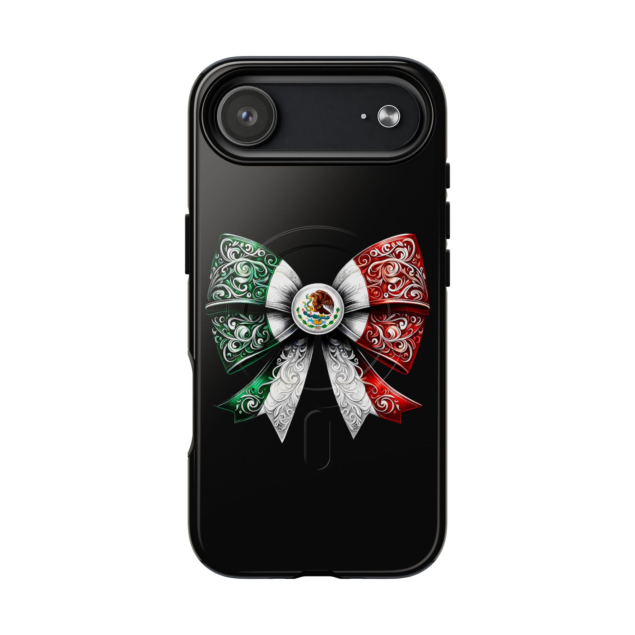 Mexican Flag Bow Tough Magnetic Phone Case — Patriotic Mexico iPhone Cover