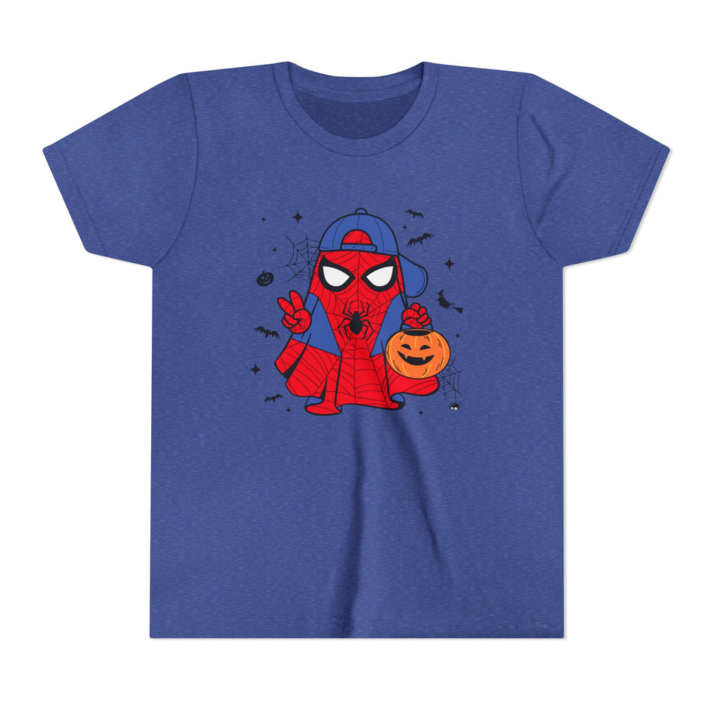 Kids Halloween Spider Superhero Tee – Cute Trick-or-Treat Pumpkin Design