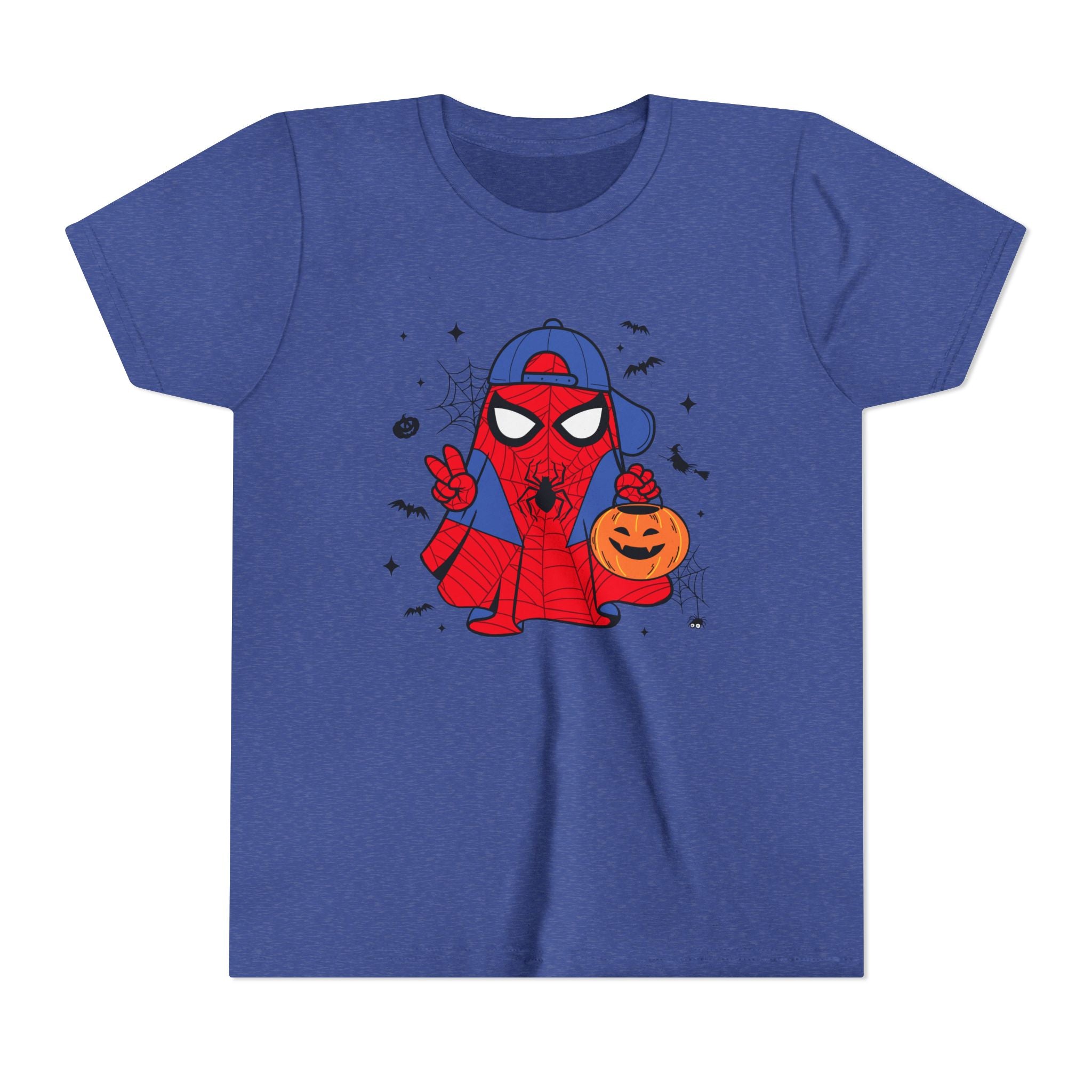 Kids Halloween Spider Superhero Tee – Cute Trick-or-Treat Pumpkin Design