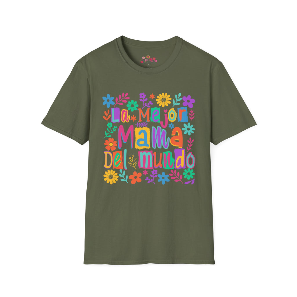 La Mejor Mamá del Mundo T-Shirt — Colorful Floral Mother’s Day Tee