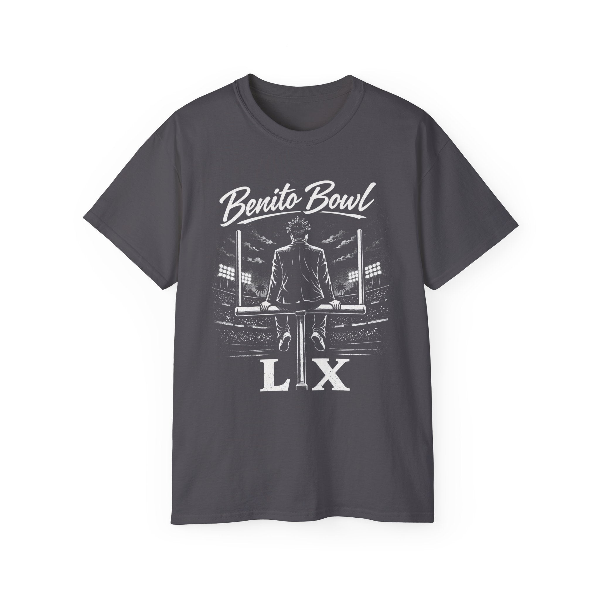 Benito Bowl LX Football T-Shirt — Vintage Stadium Coach Graphic Tee