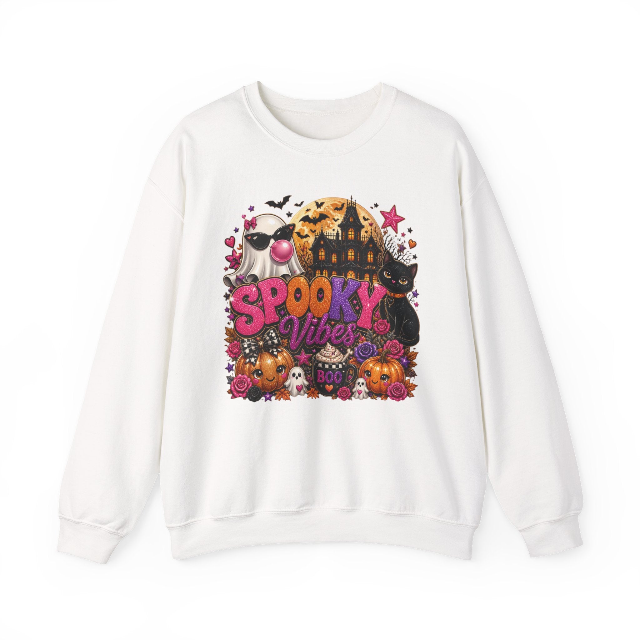 Sweatshirt — "Spooky Vibes" Halloween Graphic Crewneck