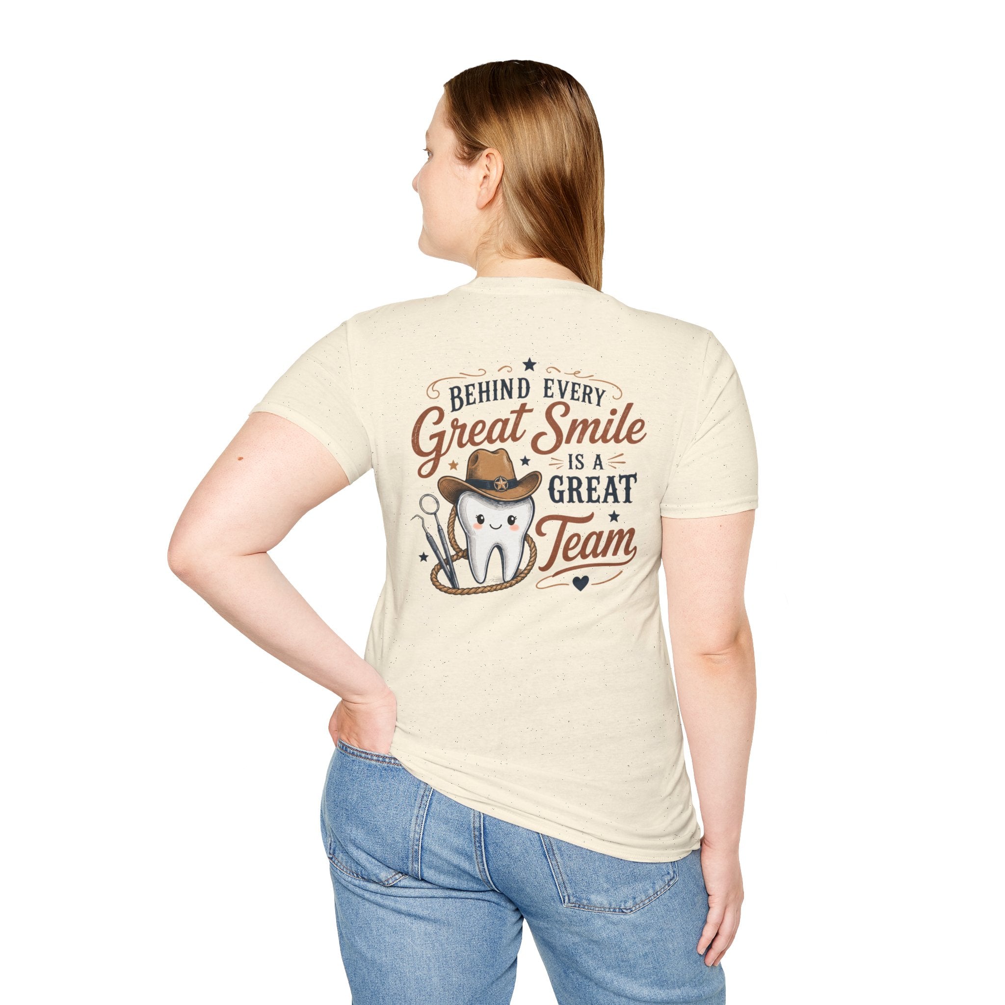 Cowboy Tooth Tee — Cute Western Dental Graphic T-Shirt