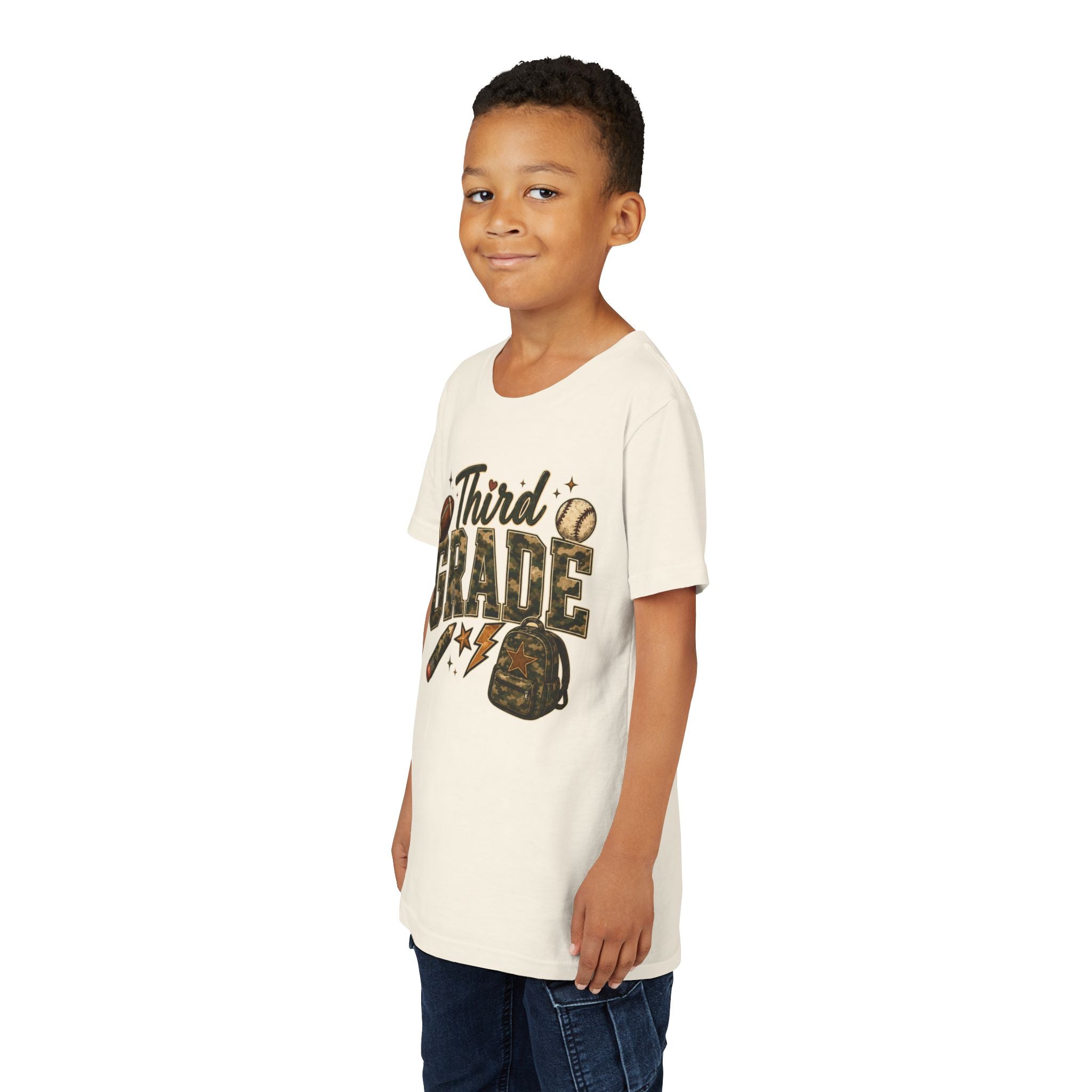 Third Grade Kids Tee - Back to School Sports Backpack Design