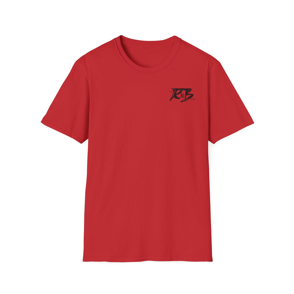 R&B Minimalist Logo T-Shirt — Retro Script Chest Print