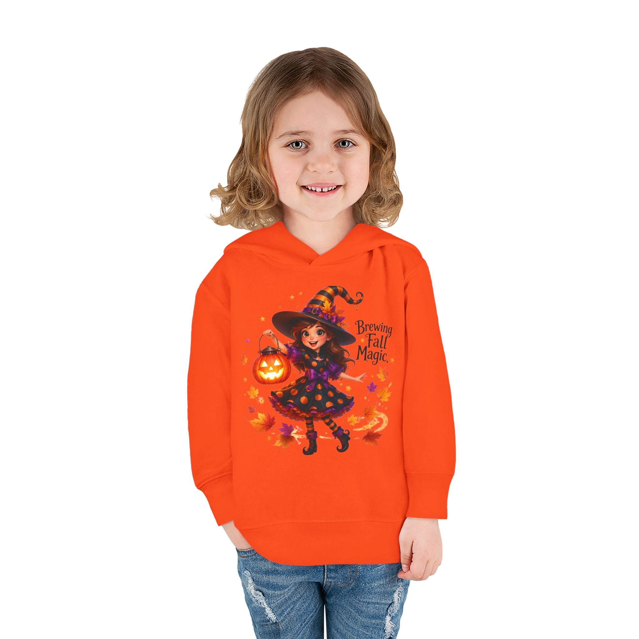 Toddler Hoodie — "Brewing Fall Magic" Halloween Witch Pullover
