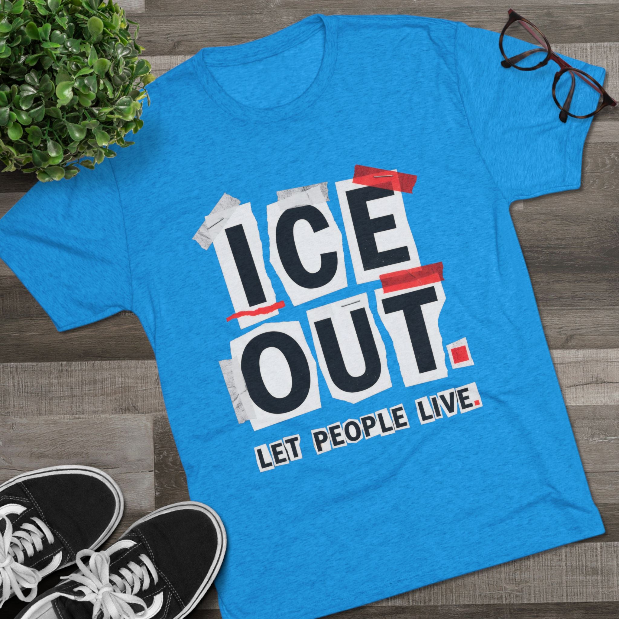 Ice Out Tee — "Let People Live" Graphic Crewneck