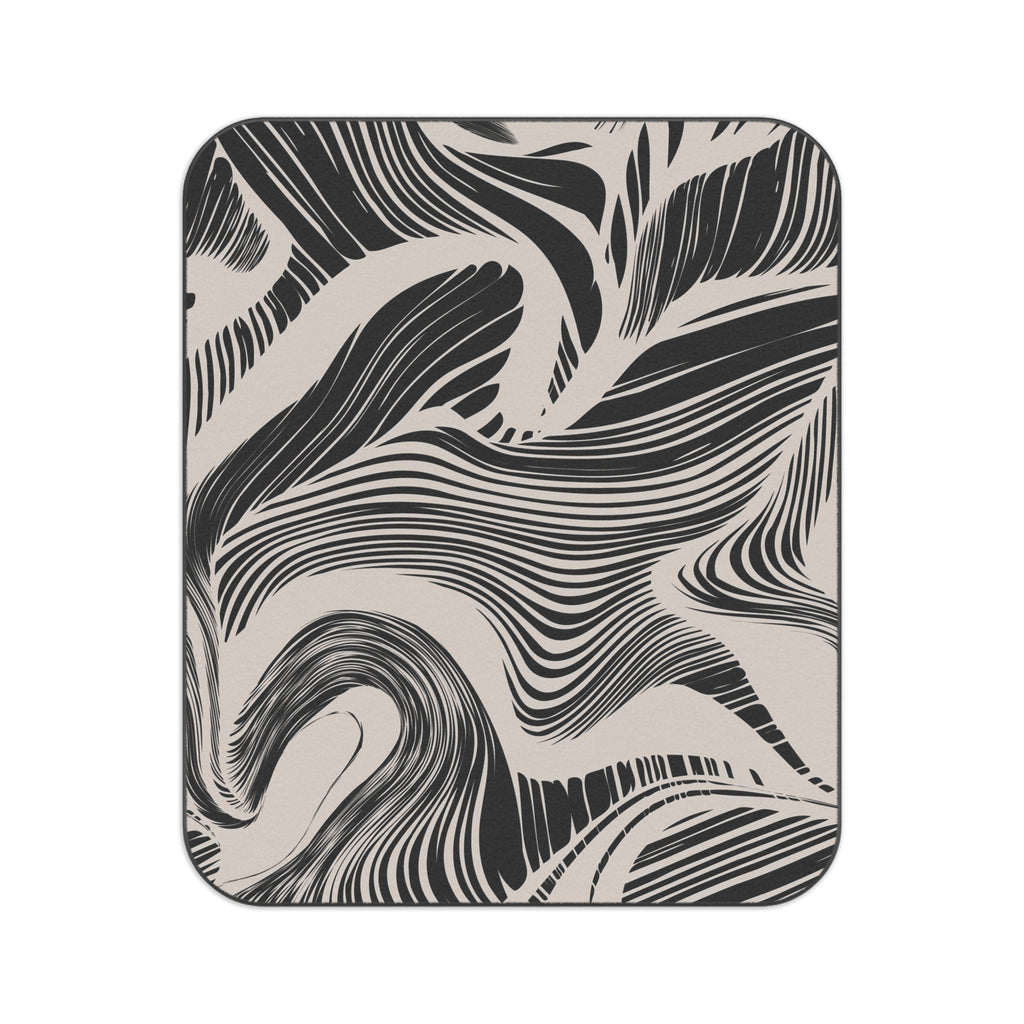 Swirling Marble Picnic Blanket — Modern Abstract Outdoor Throw