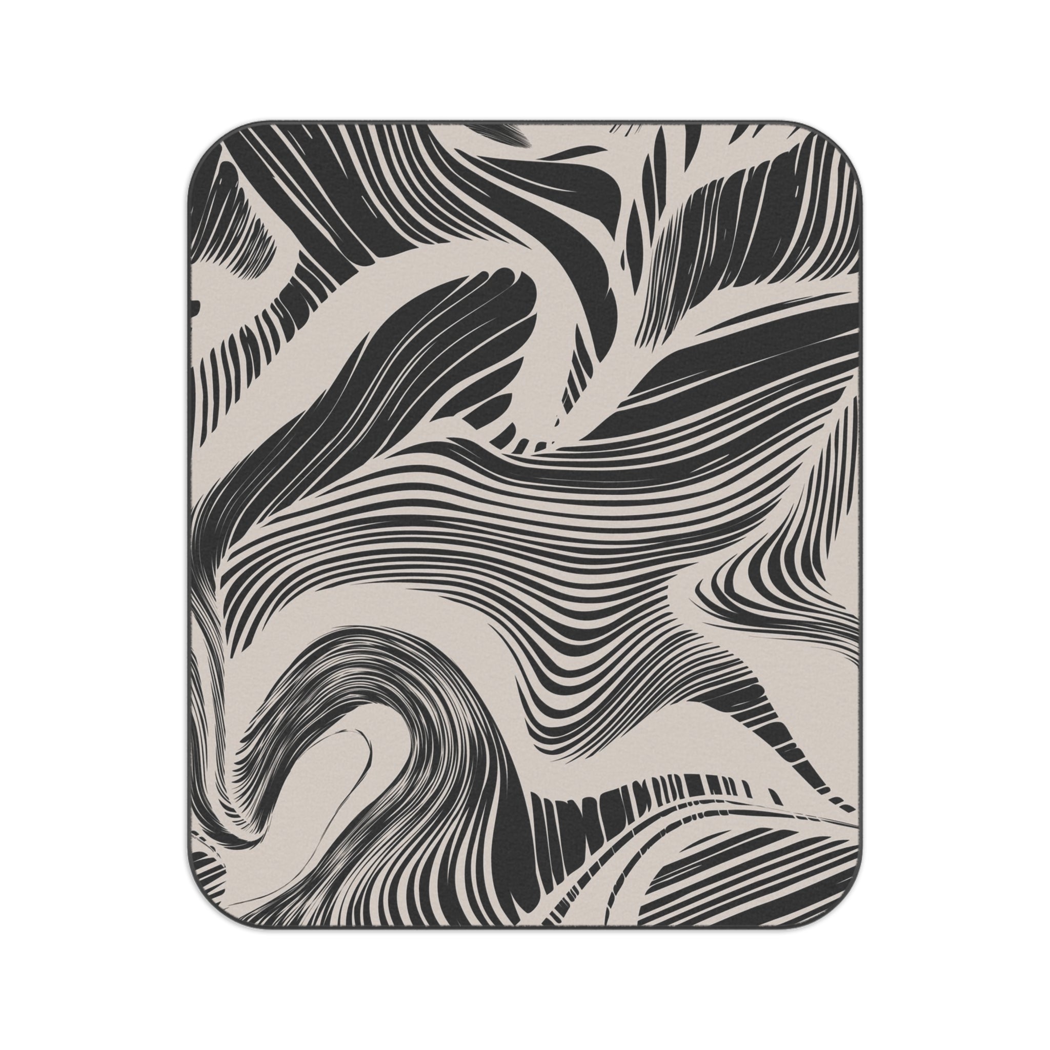 Swirling Marble Picnic Blanket — Modern Abstract Outdoor Throw