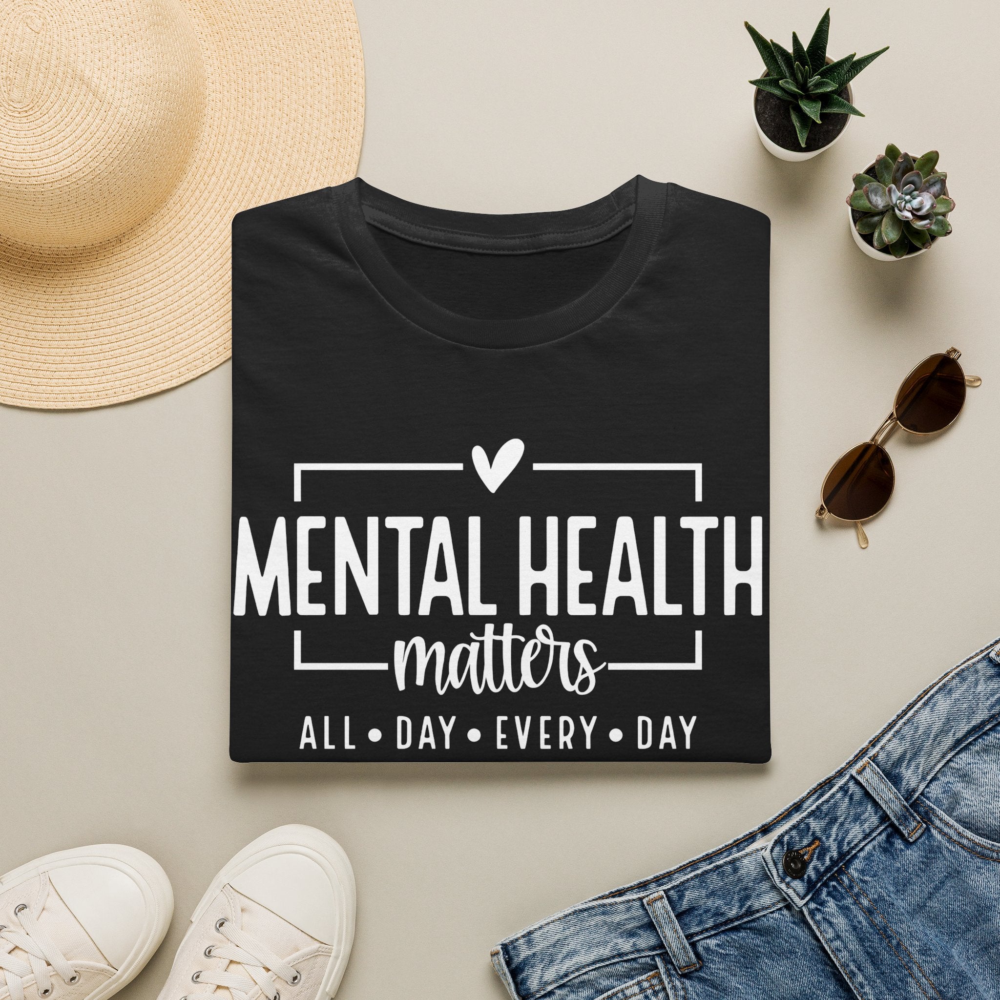 Mental Health Matters T-Shirt — "All Day • Every Day" Awareness Tee
