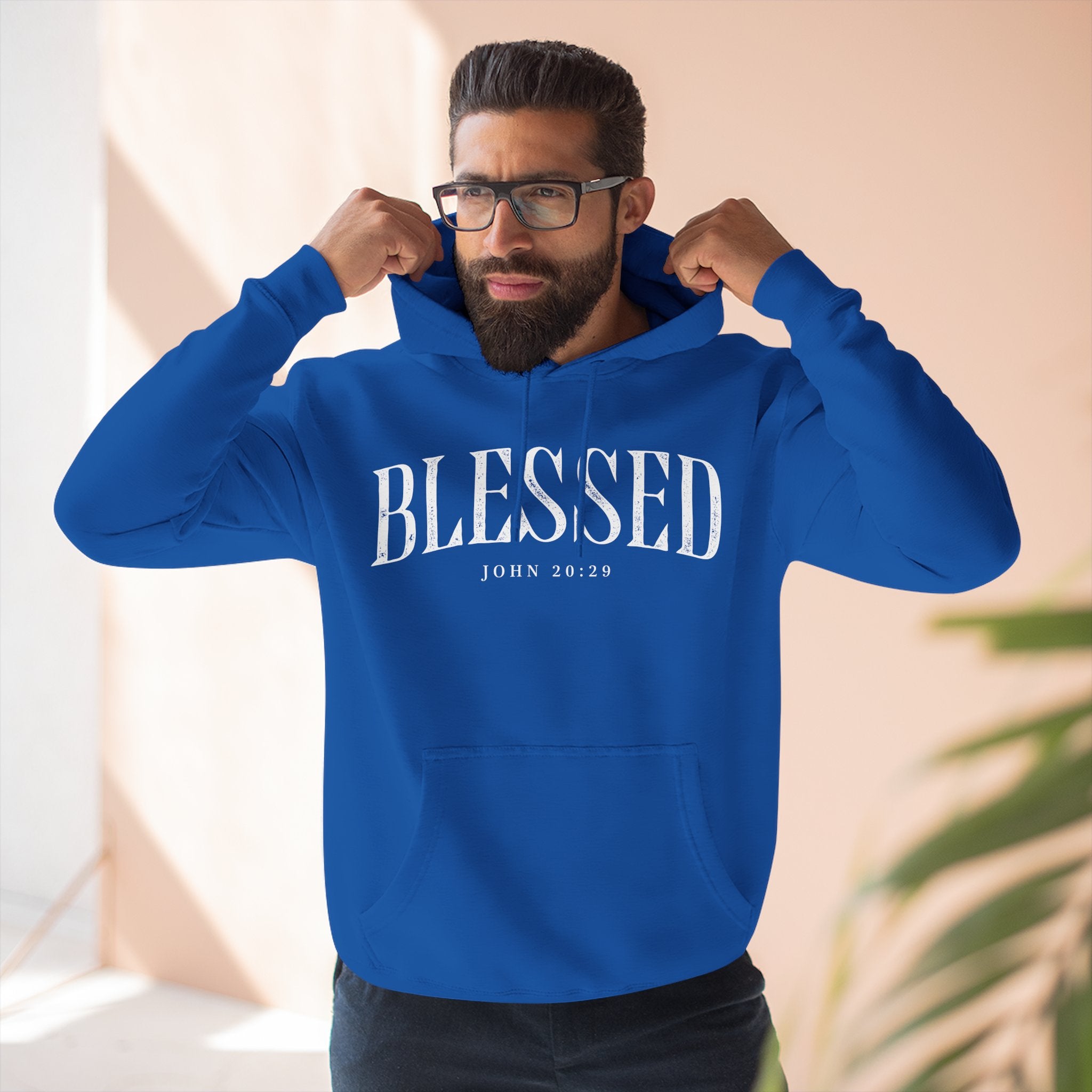Blessed Fleece Hoodie — Cozy "BLESSED" Pullover for Faith & Everyday Comfort