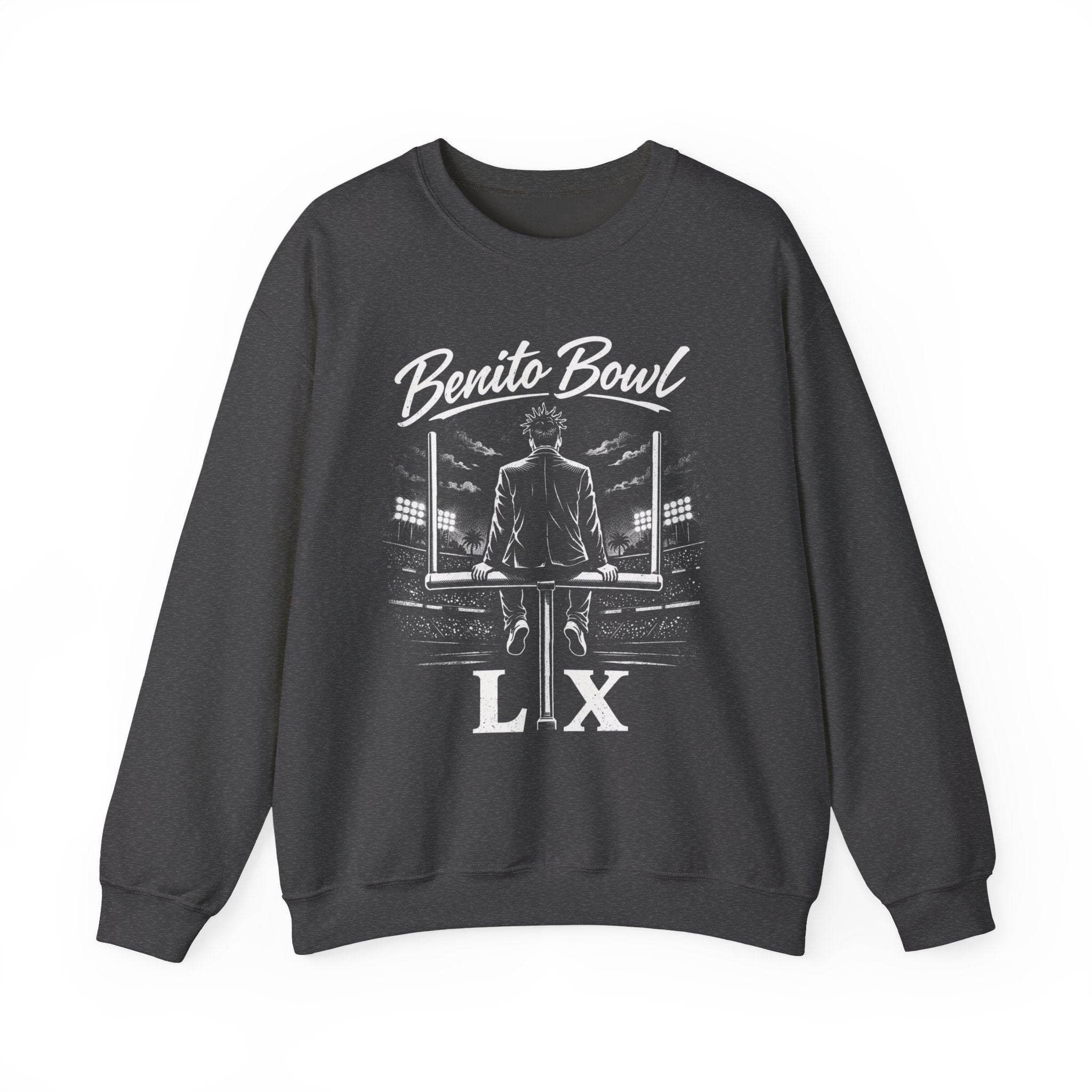 Benito Bowl LIX Crewneck Sweatshirt — Football Stadium Graphic Signature Crew