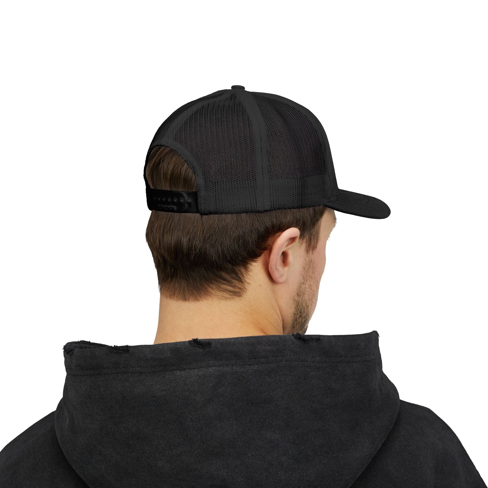 Embroidered Red Rose Trucker Cap