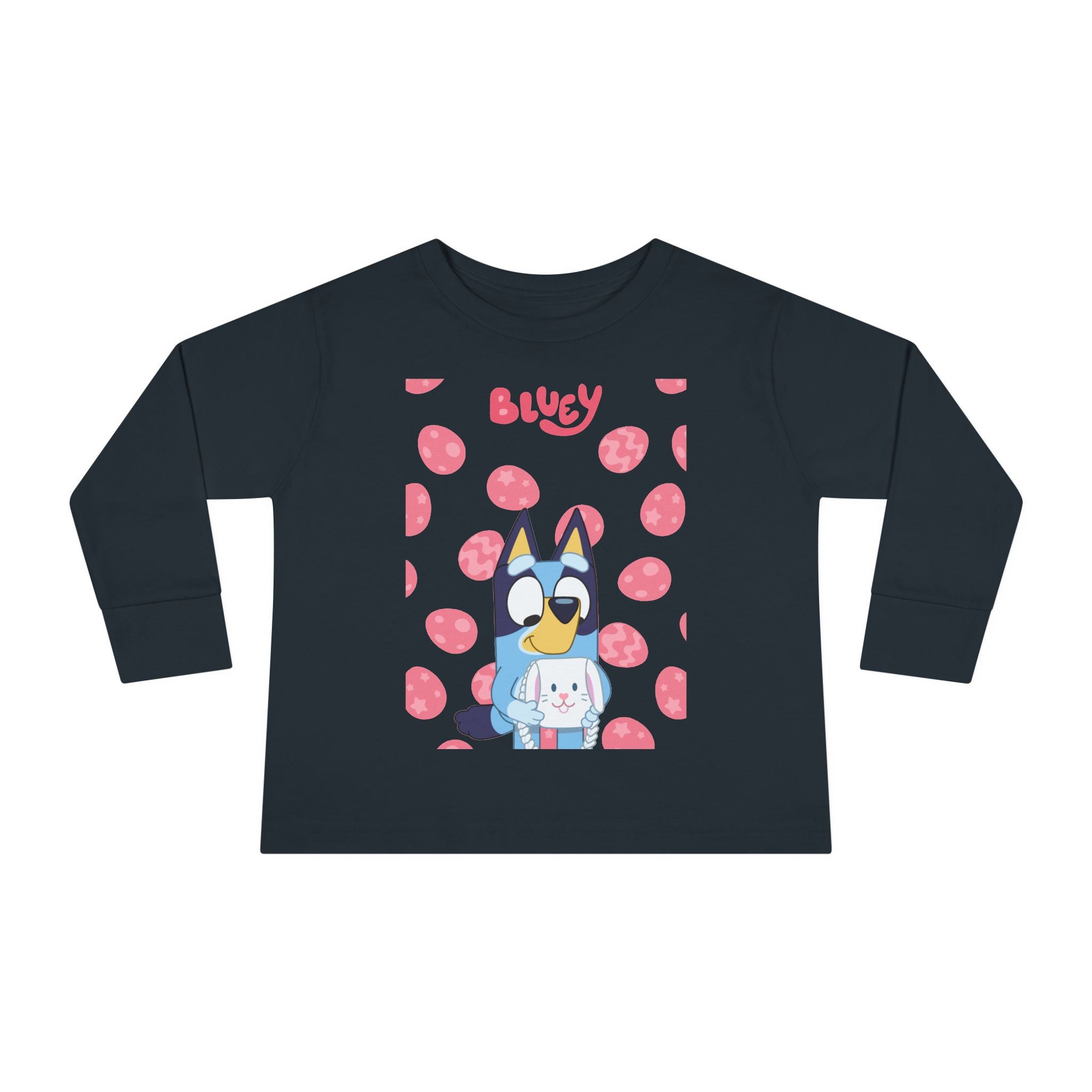 Bluey & Bunny Toddler Long Sleeve Tee — Cute Cartoon Puppy & Bunny Kids Shirt