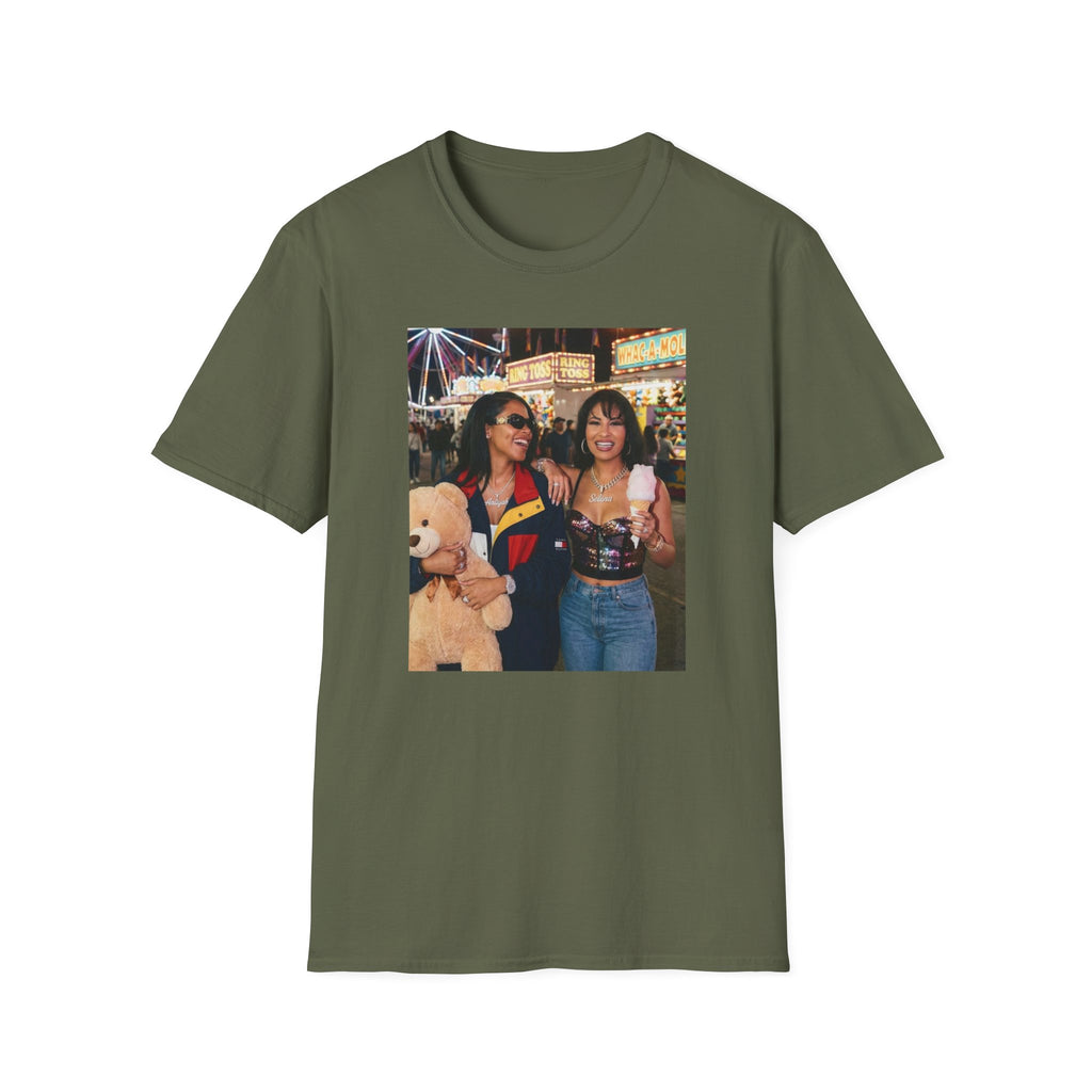 Photo Carnival T‑Shirt — Retro Fair Friends Tee (Cotton Graphic)