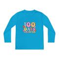 100 Days Smarter Youth Long Sleeve Tee — Retro Floral School Celebration Shirt
