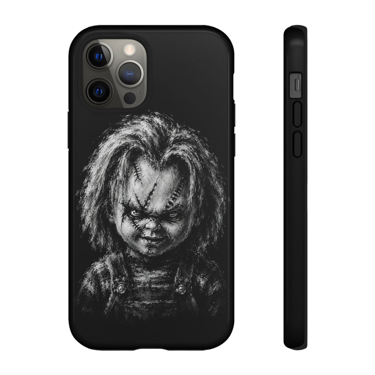 Horror Doll Phone Case - Chucky-Inspired Creepy Portrait Tough Case