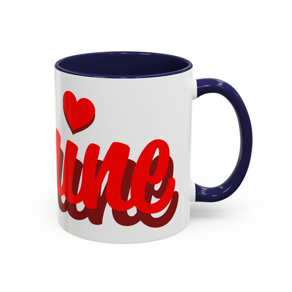 Be Mine Mug | Heart Valentine Coffee Mug, Accent Handle and Rim