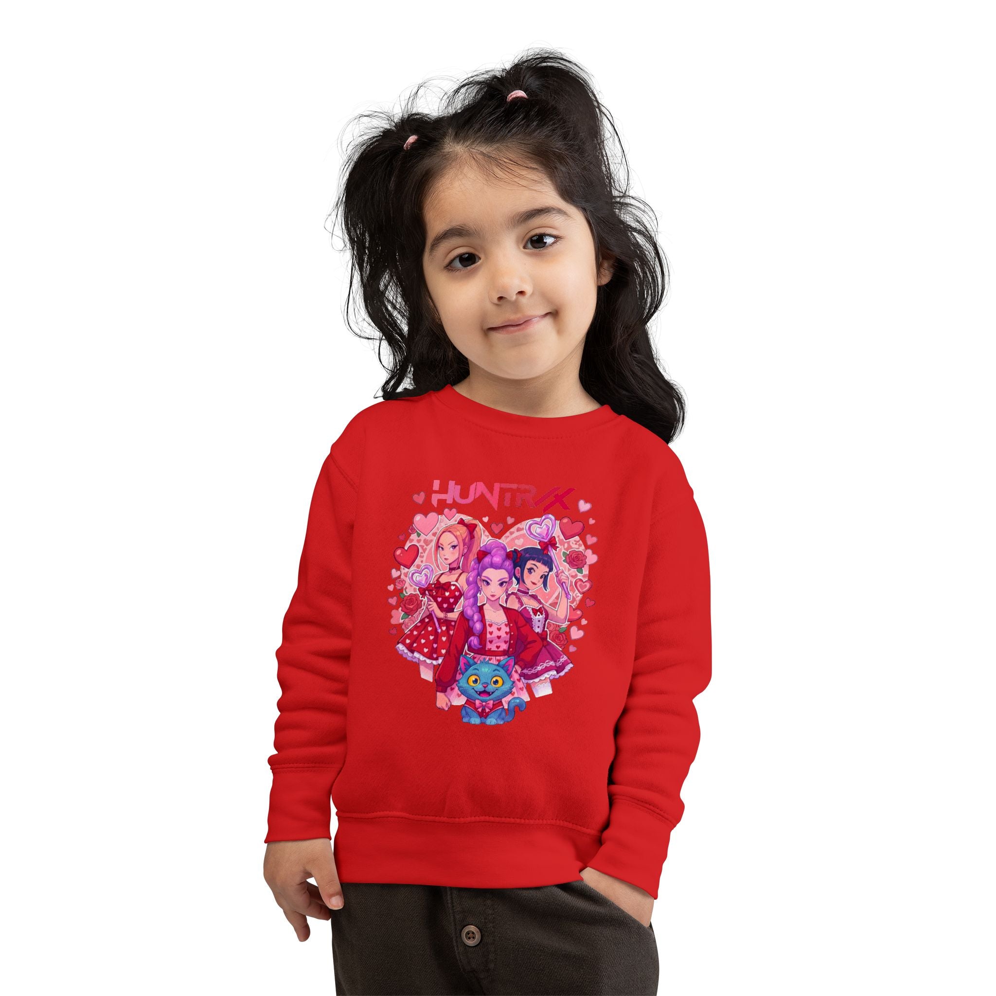Toddler Sweatshirt — Pink Heart Huntrix