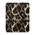 Leopard Print Sherpa Blanket — Cozy Faux Fur Throw for Home & Travel