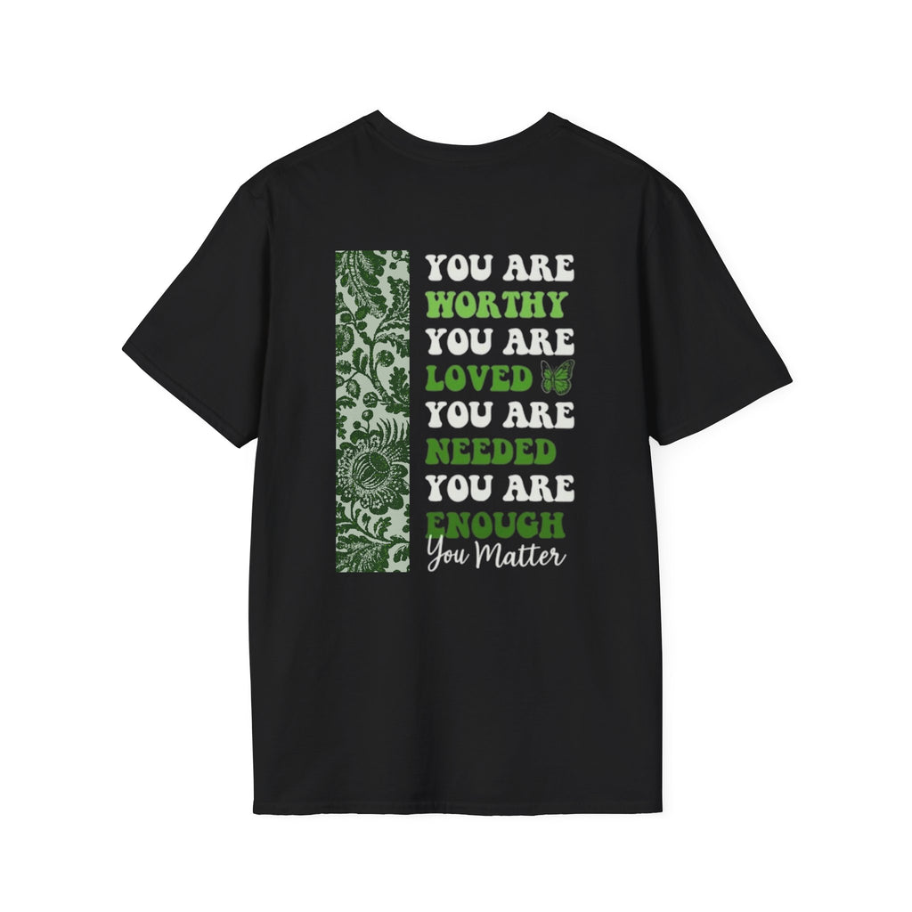 Mental Health Awareness T-Shirt — "It's Okay to Not Be Okay" with Green Ribbon