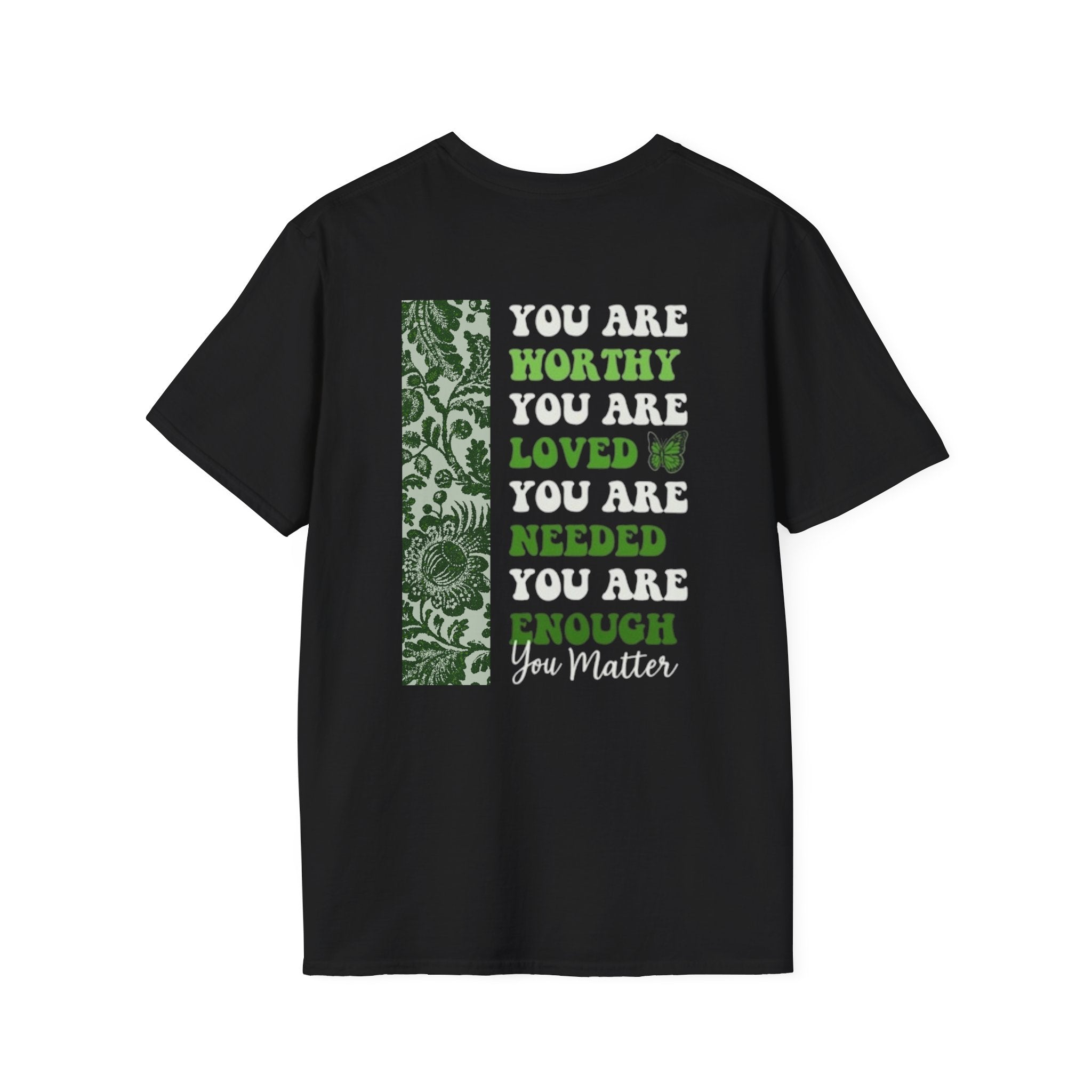 Mental Health Awareness T-Shirt — "It's Okay to Not Be Okay" with Green Ribbon