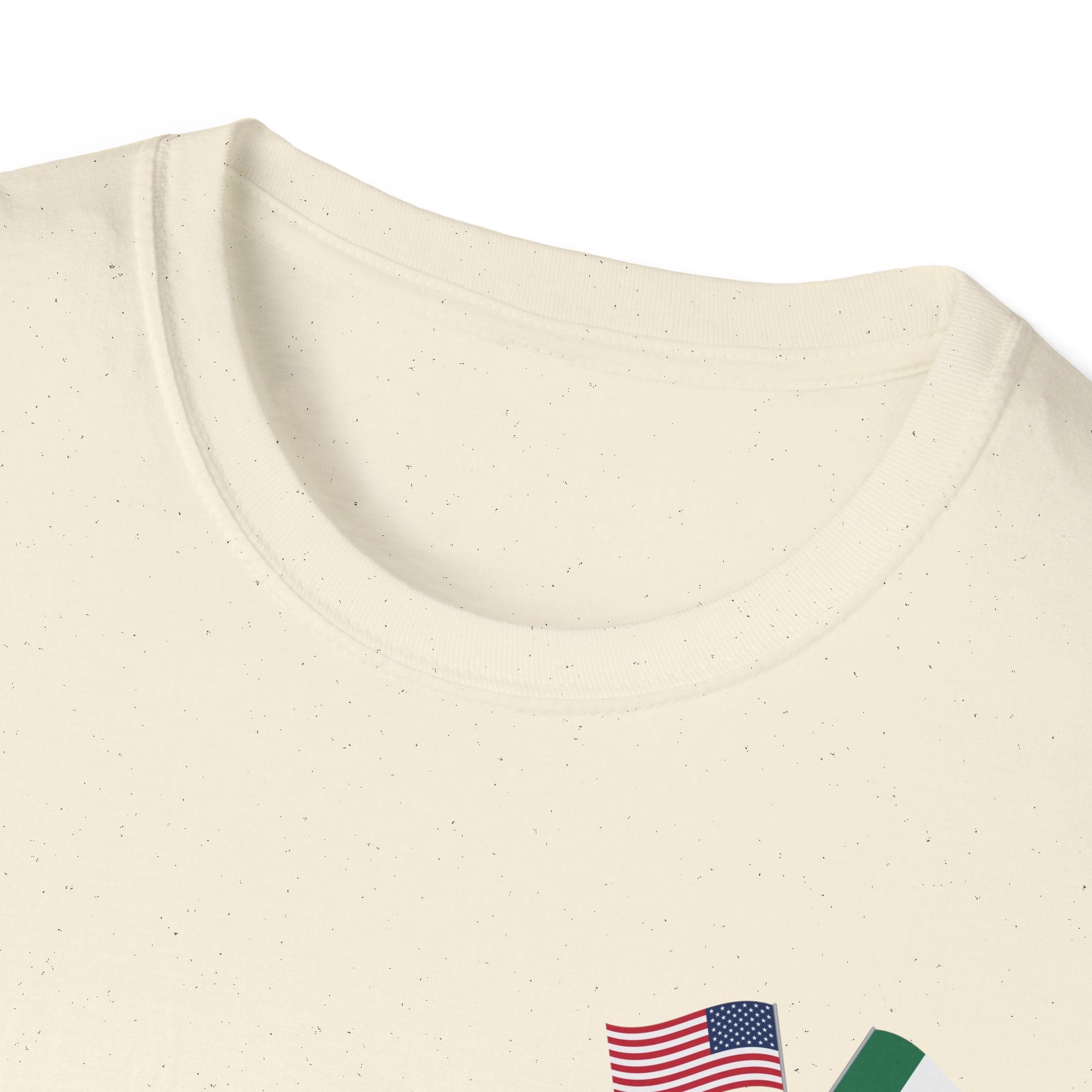 USA Mexico Flag T-Shirt — Small Crossed American & Mexican Flags Tee