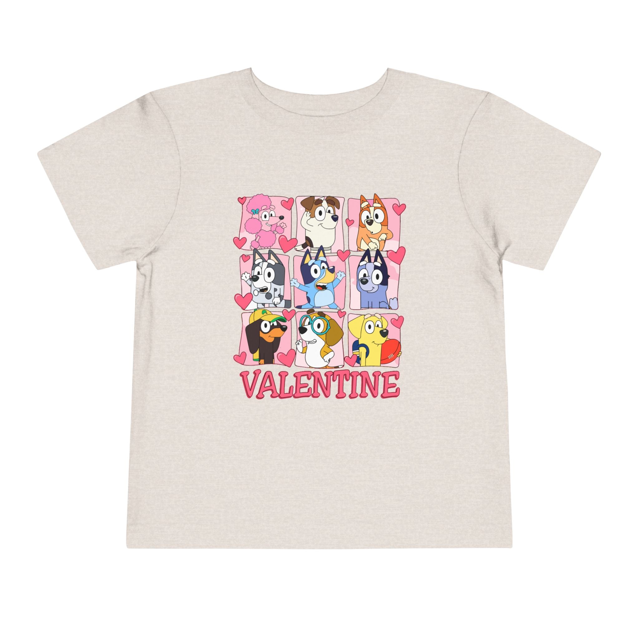 Valentine Puppy Grid Toddler Tee