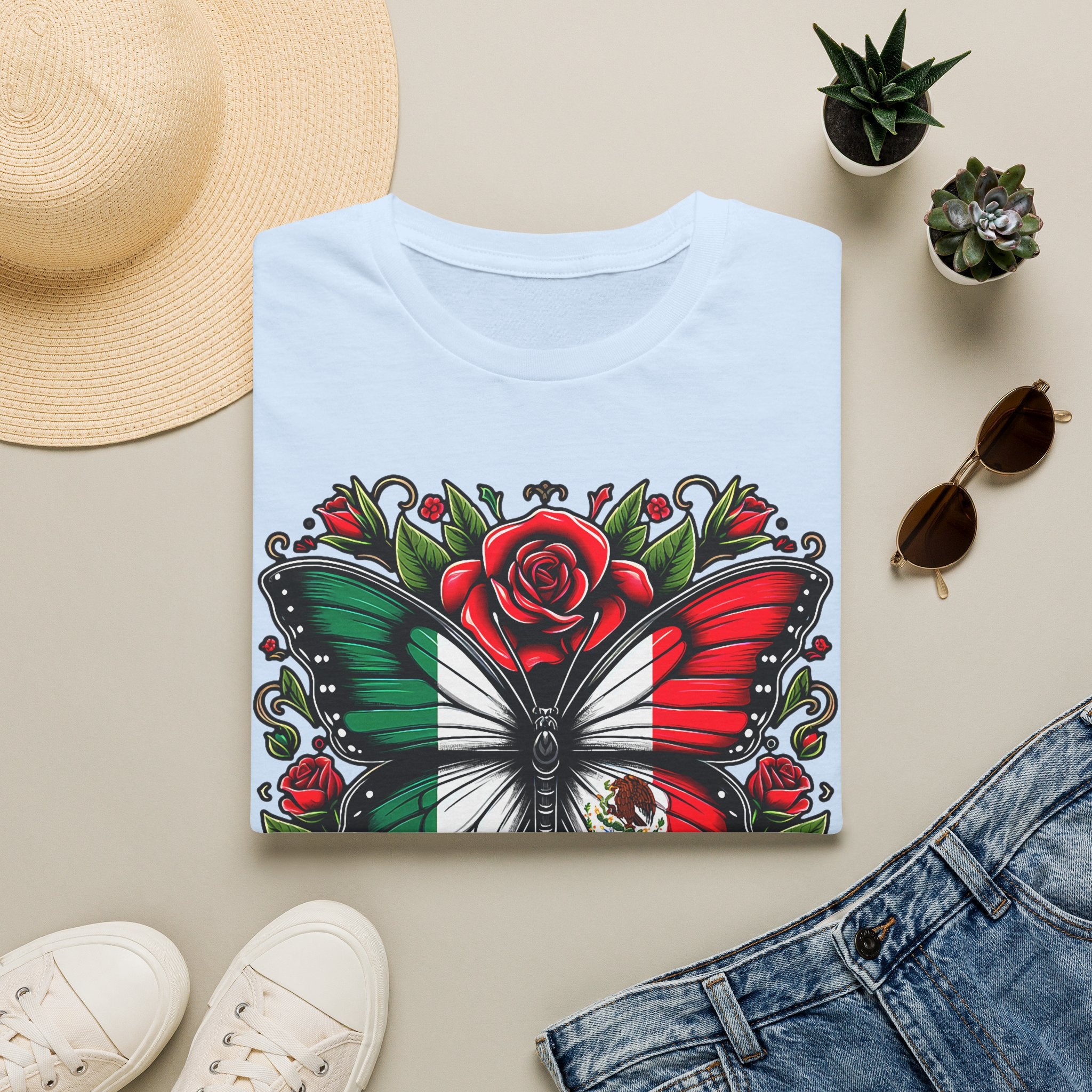 Mexican Flag Butterfly T-Shirt — Rose & Eagle Graphic Tee